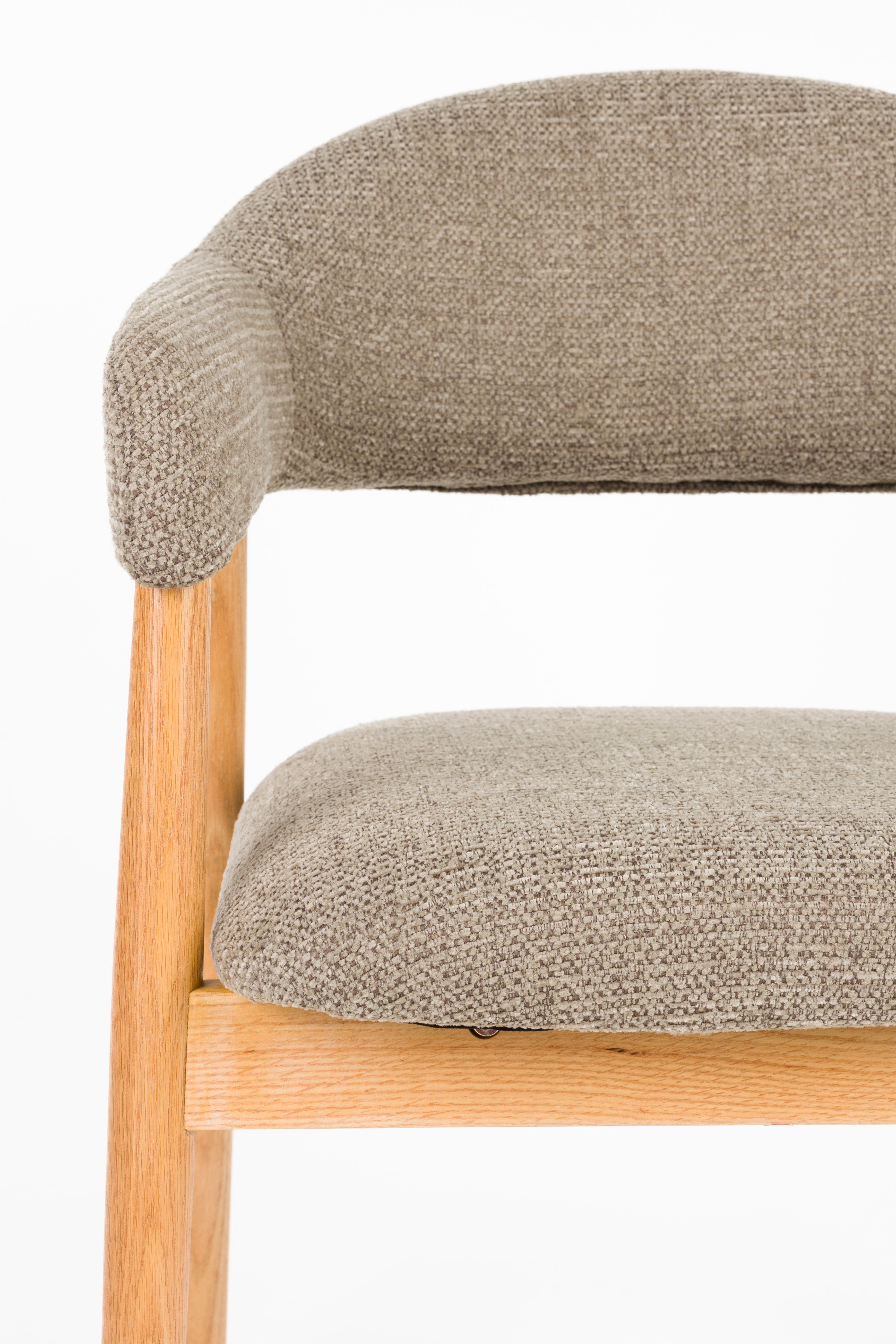 INDY Chair Brown with Wooden Base
