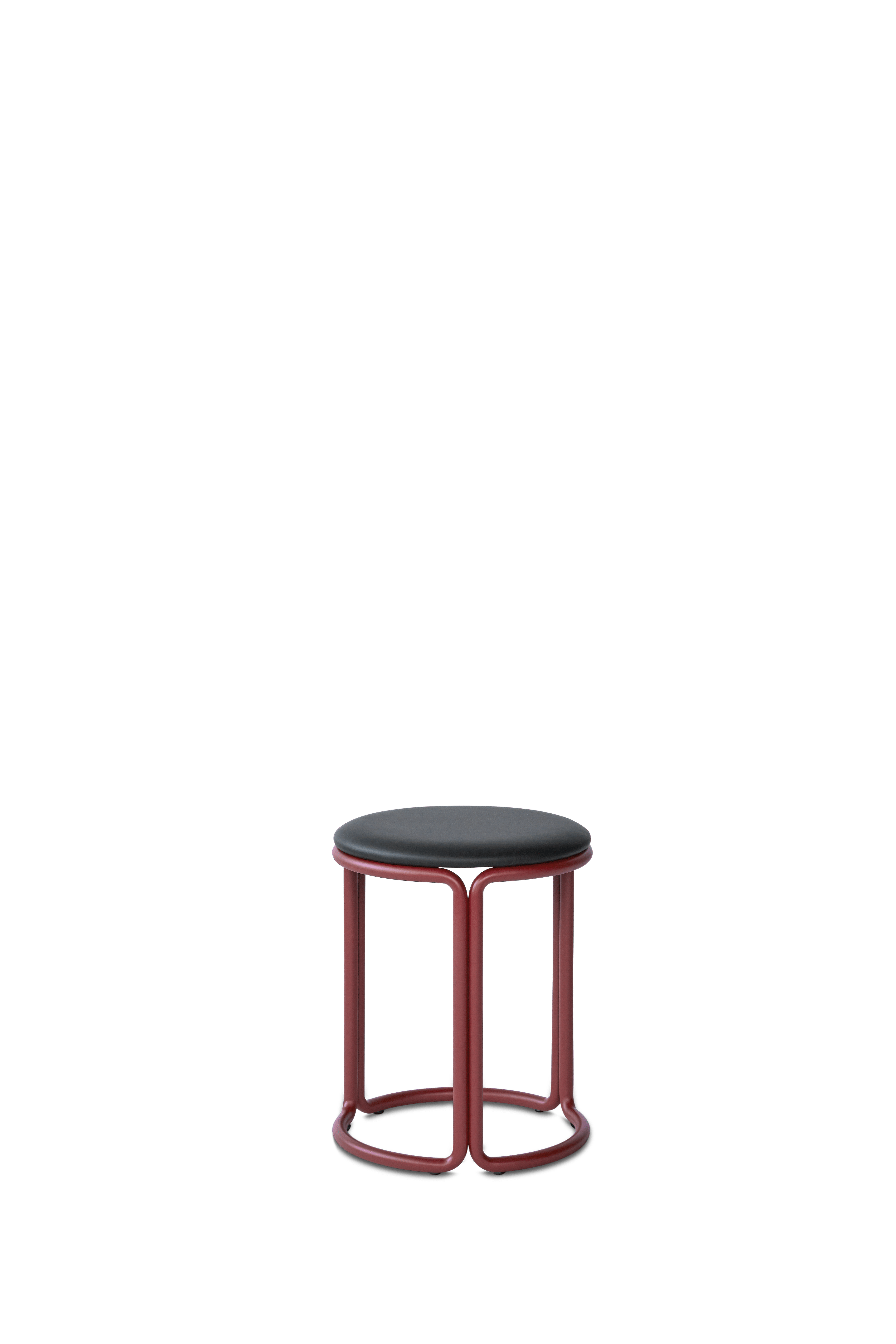 Hocker HARDIE rot mit natürlichem Sitz