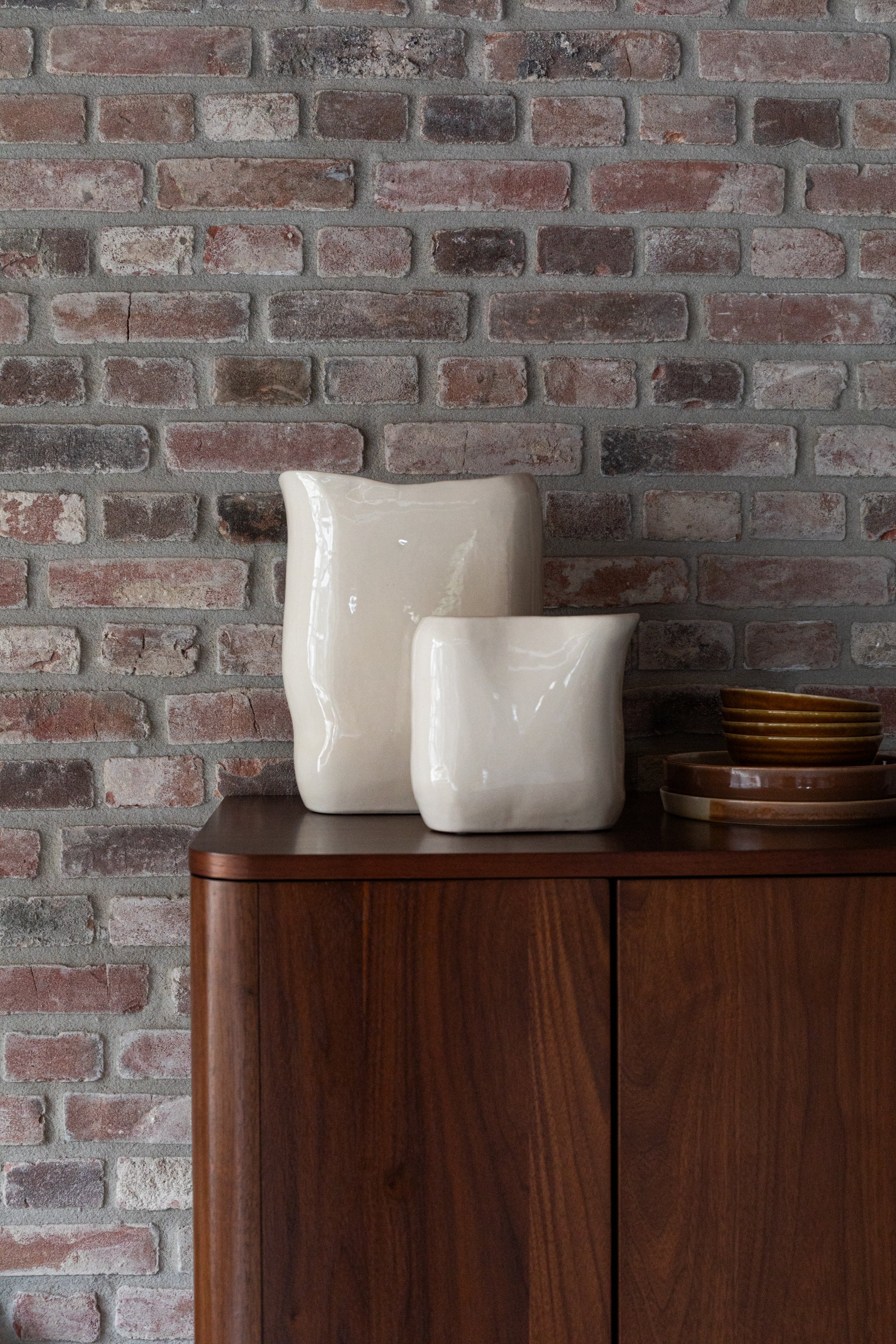 Vase EDNA beige