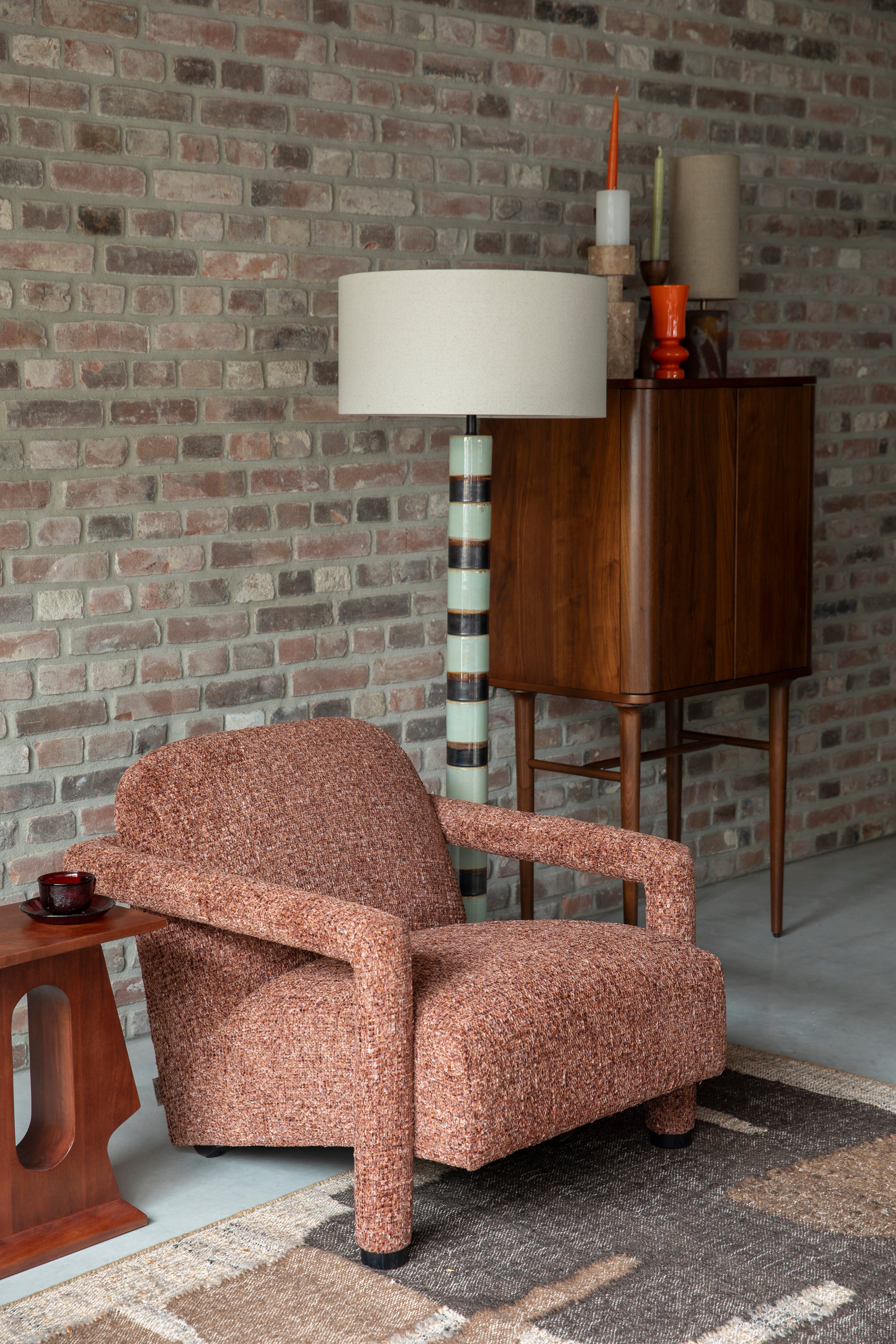 Sessel KENT bordeauxrot mit Rot