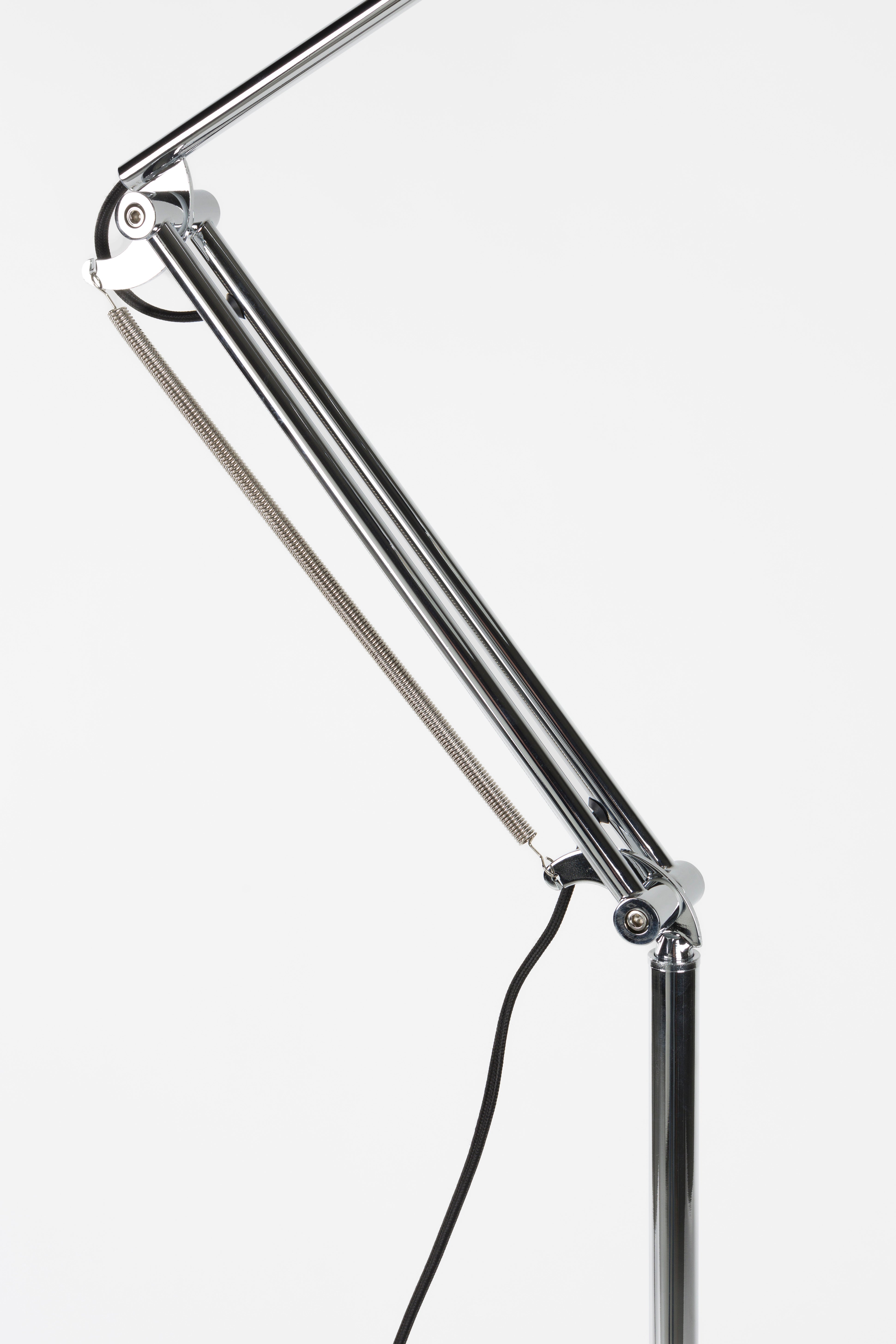 READER silver reading floor lamp