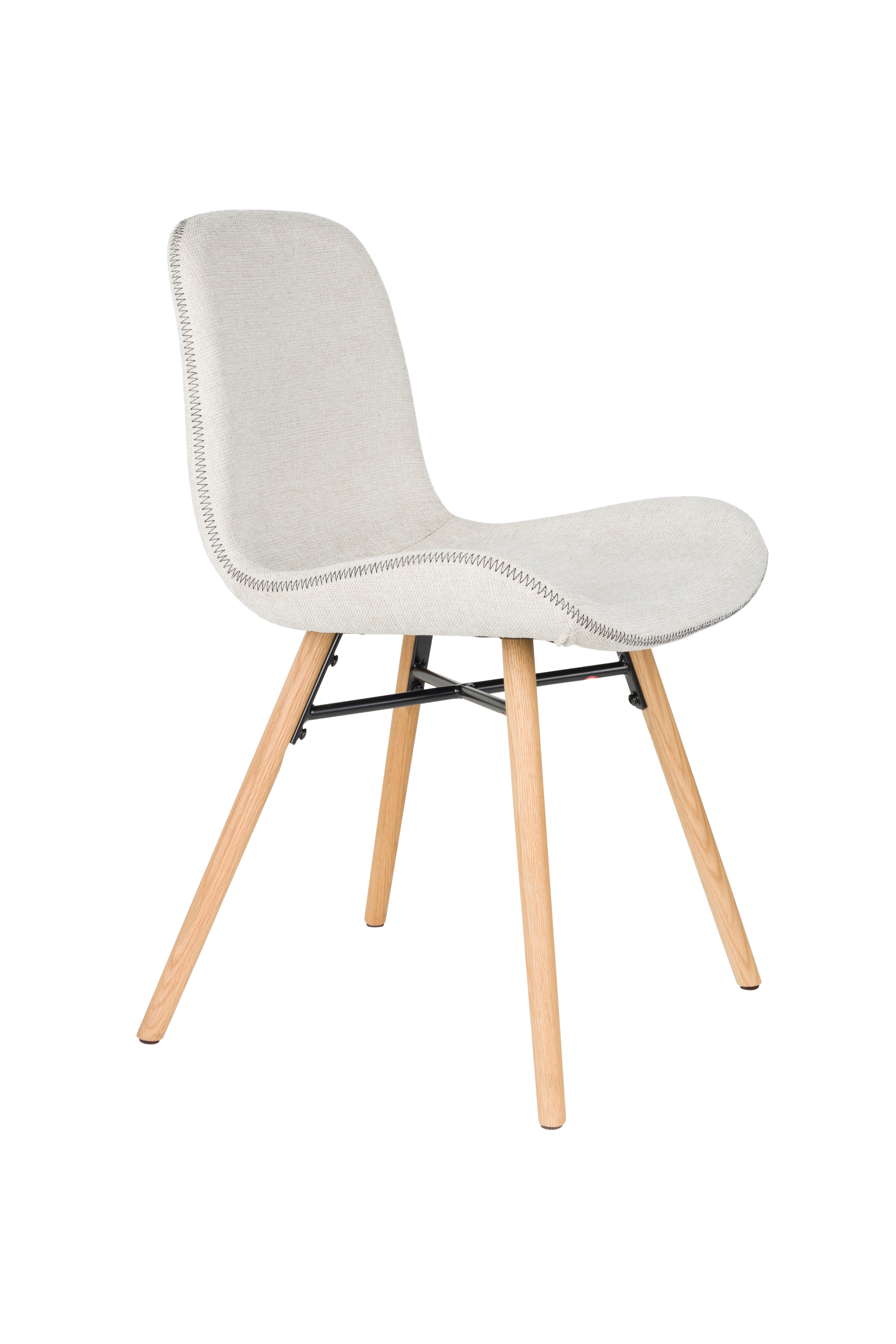 LESTER chair beige with wooden base