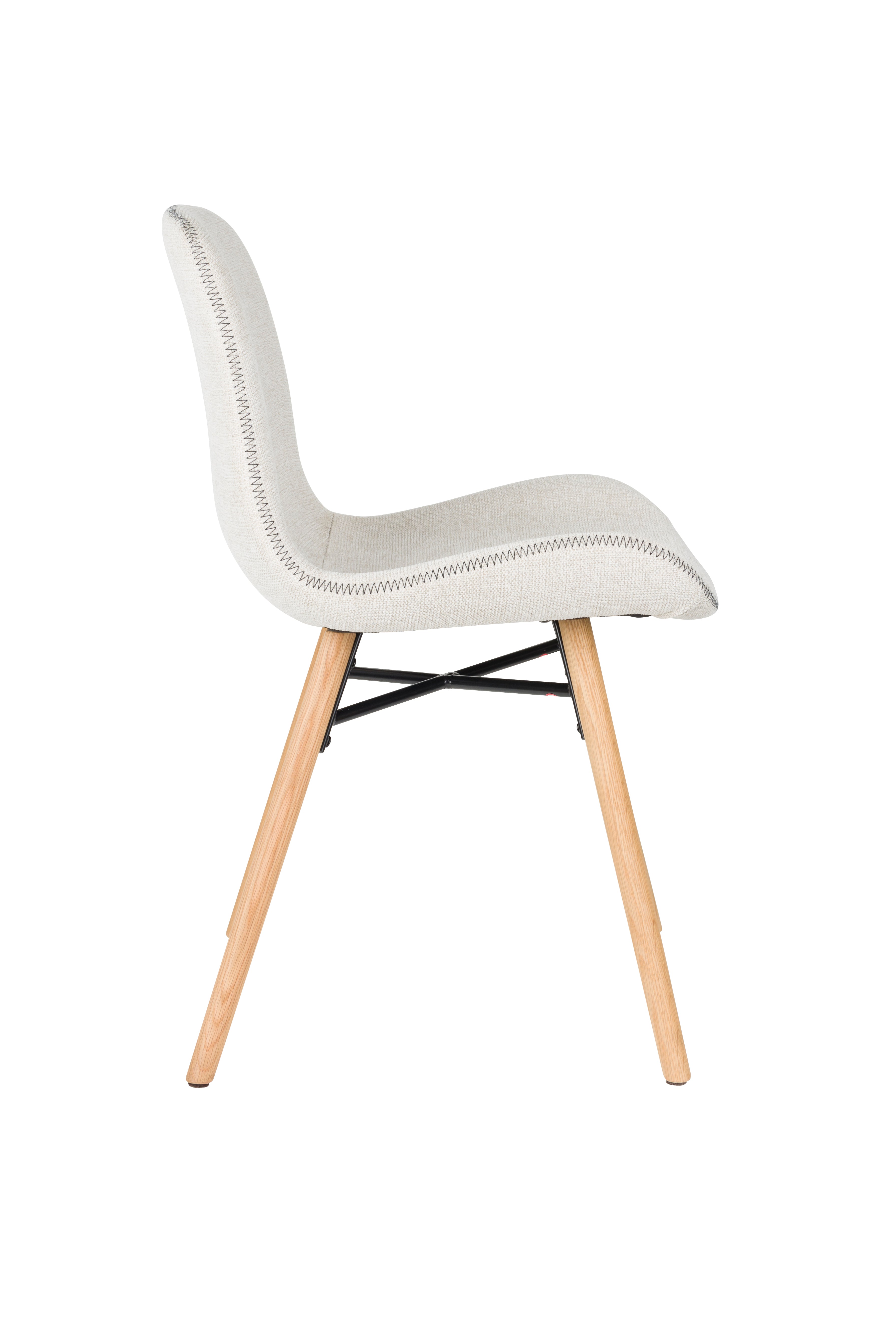 LESTER chair beige with wooden base