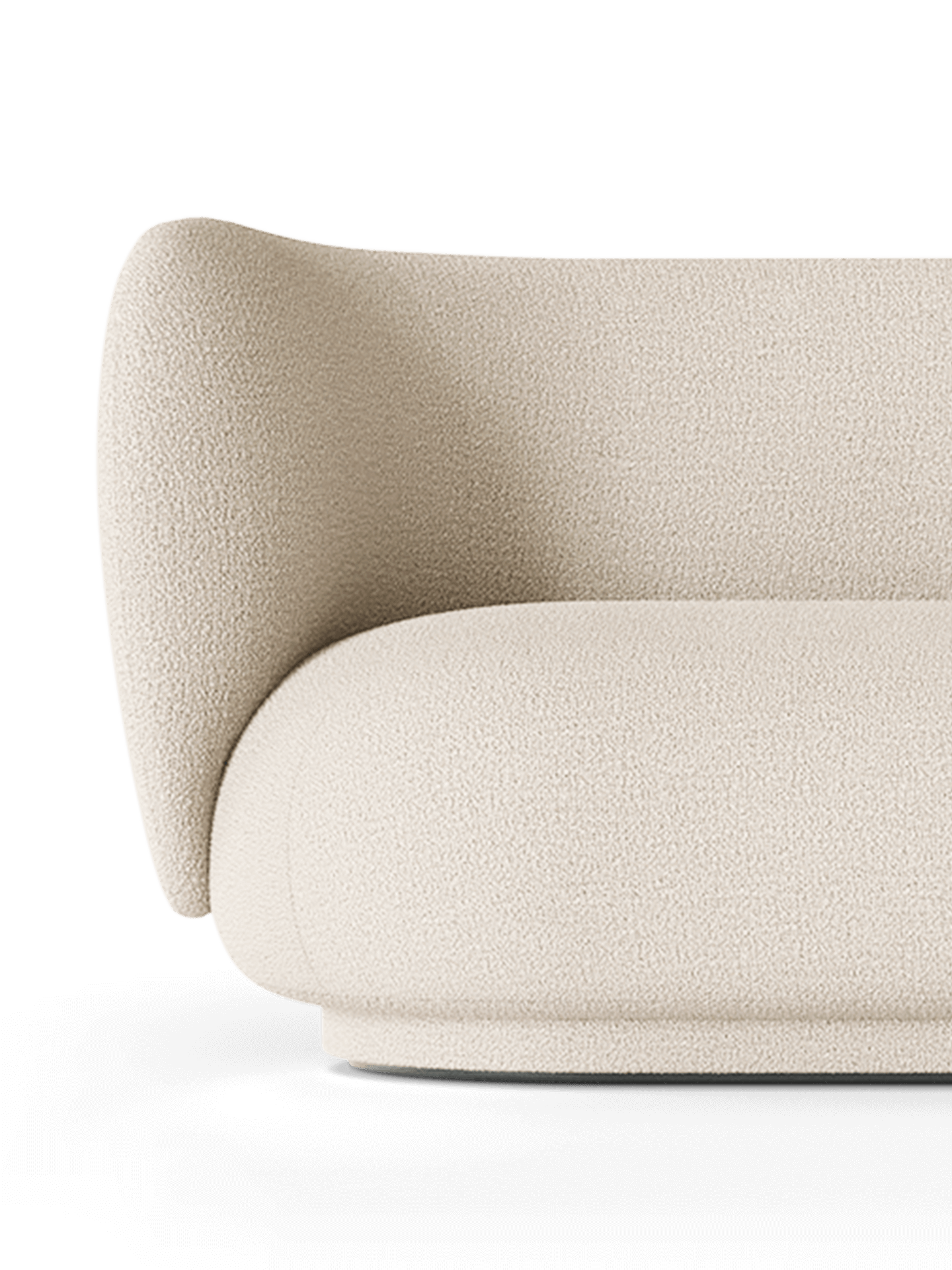 Rico Bouclé 4-Personen-Sofa-Creme