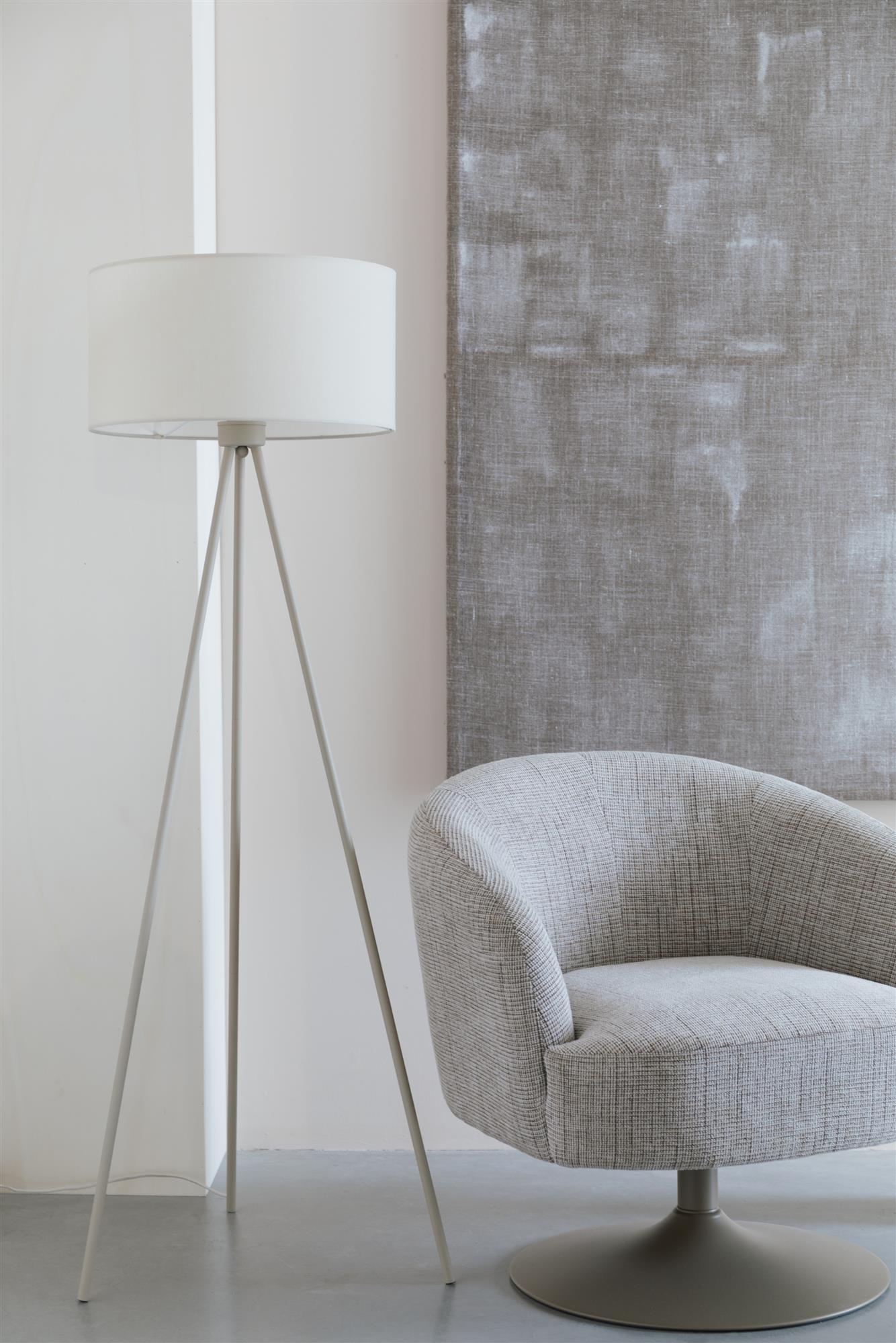 SUSIE beige tripod floor lamp