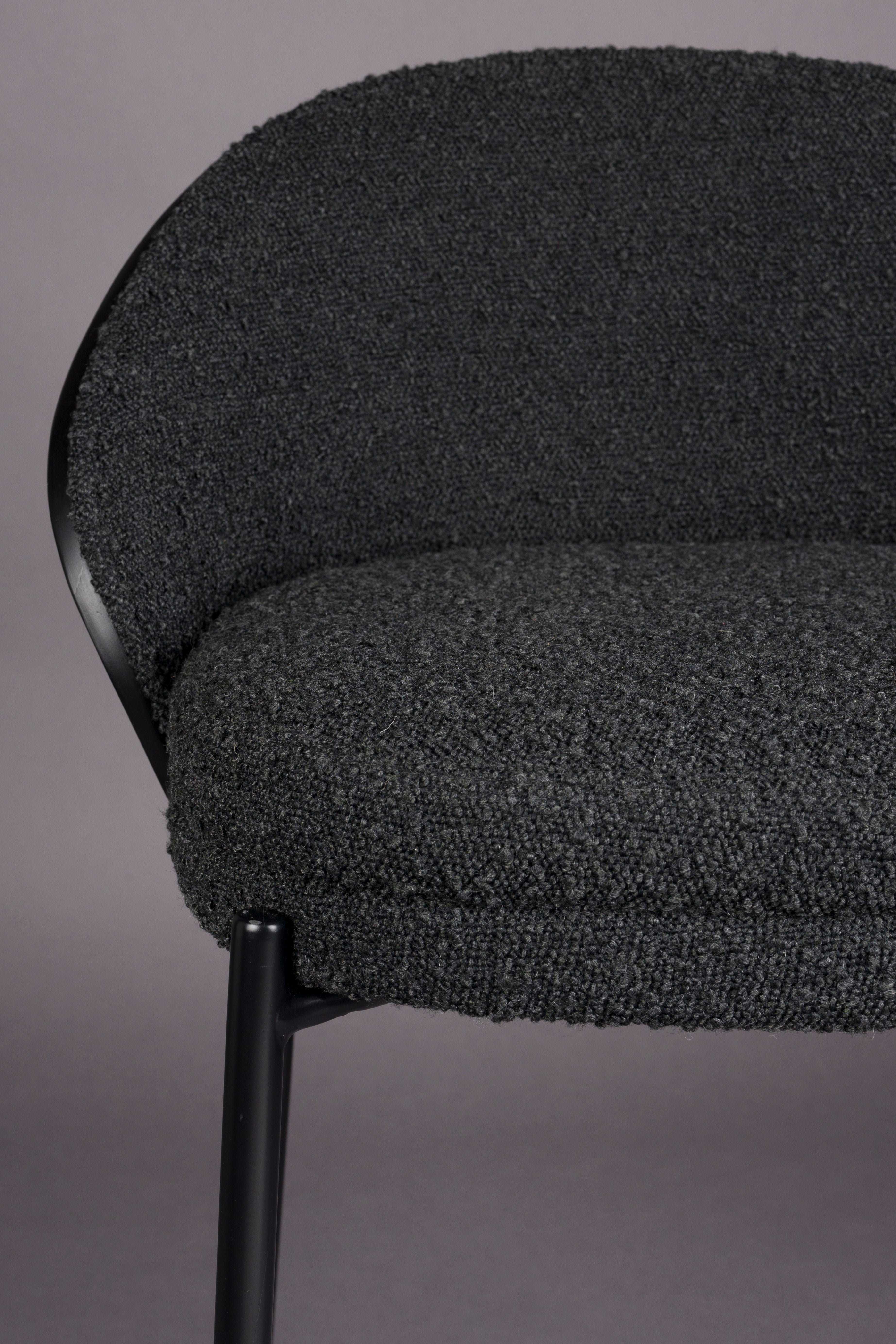 RODIN bar stool black with black base