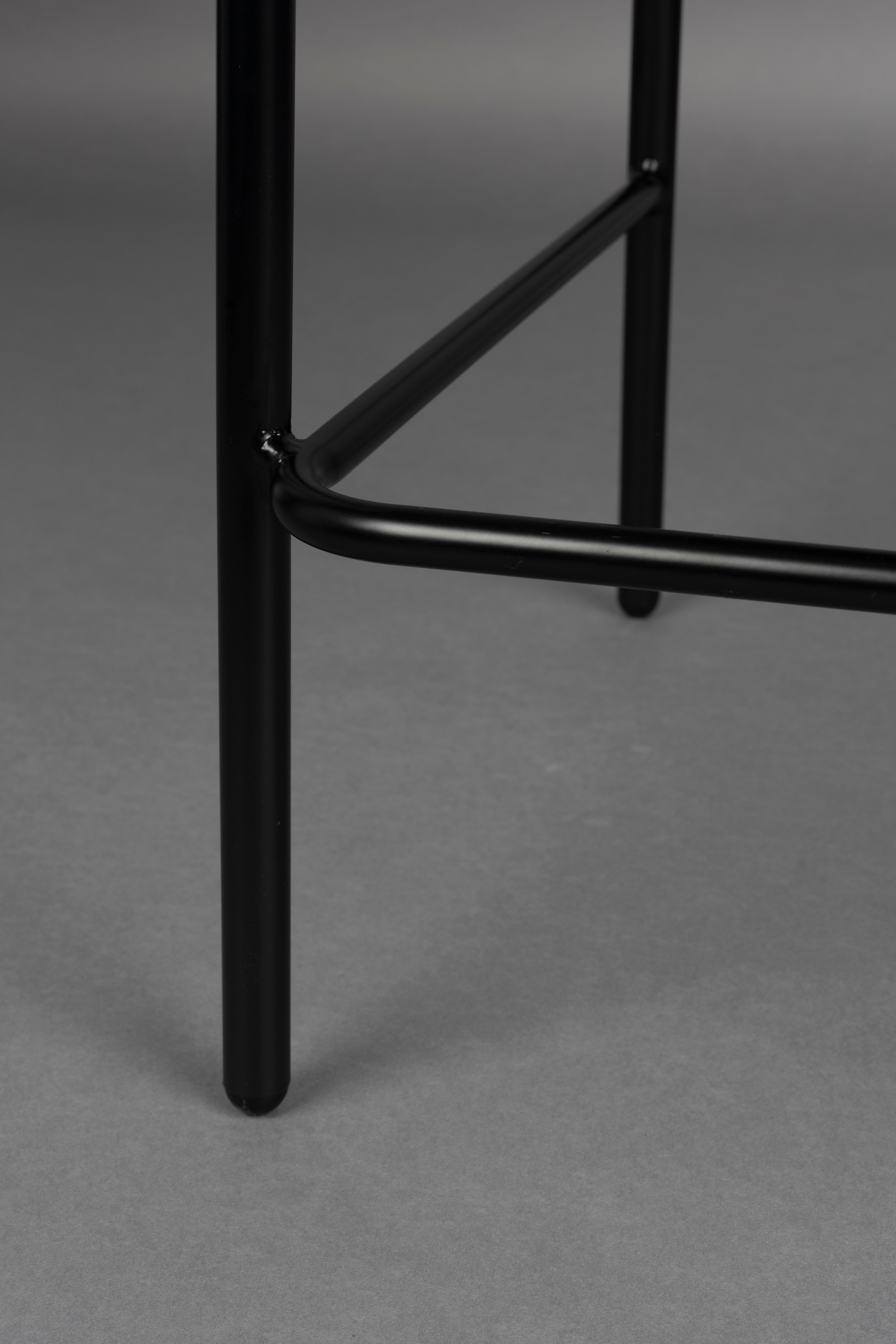 RODIN bar stool black with black base