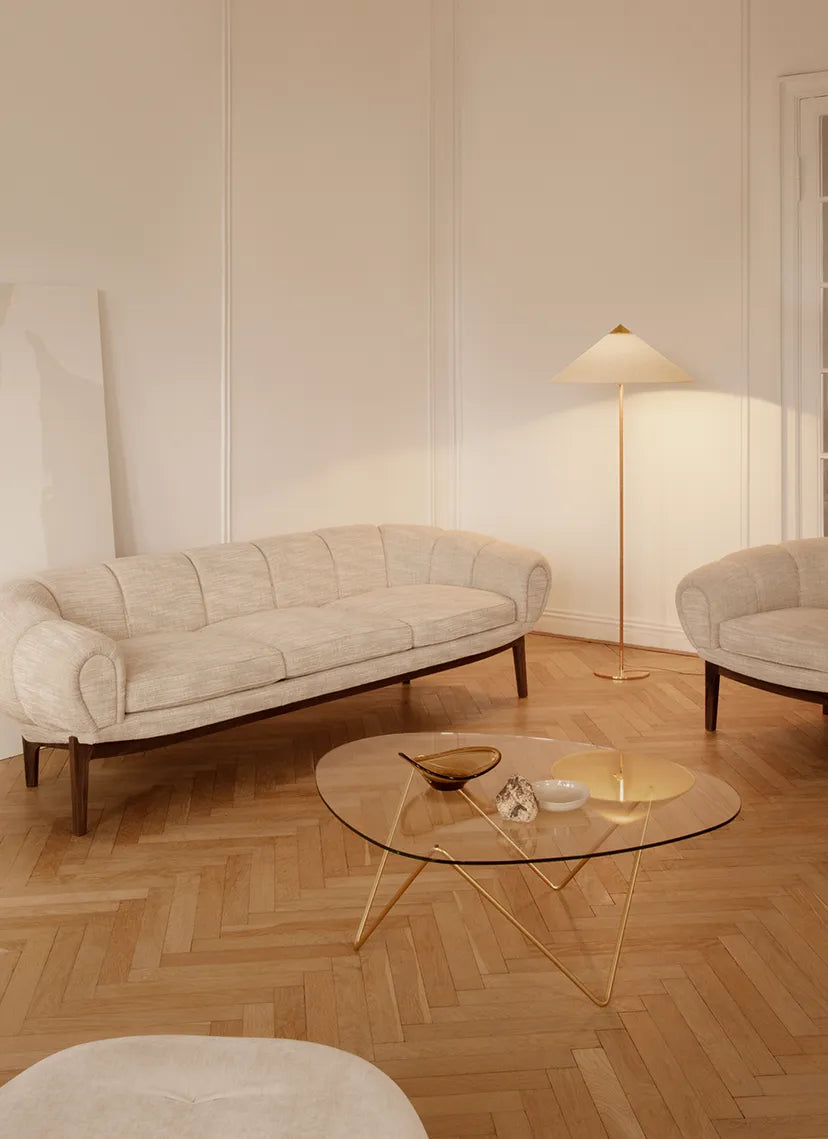 Couchtisch PEDRERA Glas mit schwarzem Gestell