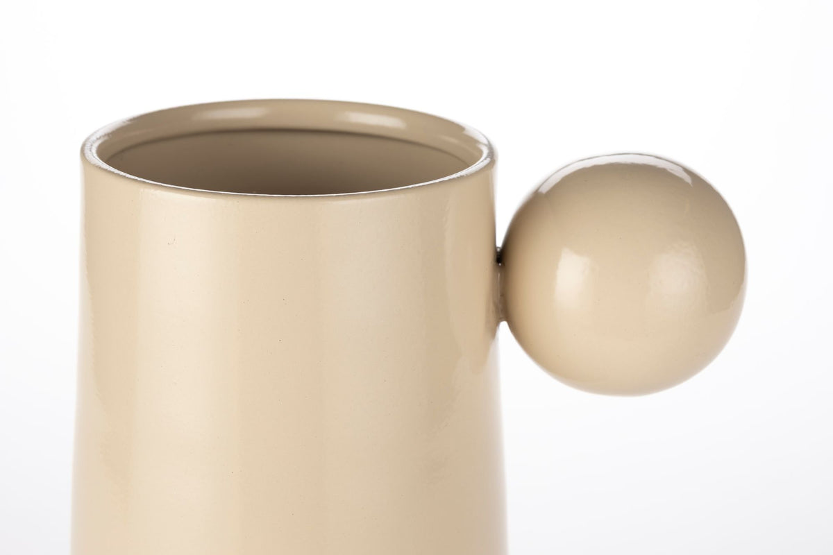 Wazon DOT beżowy – wys. 30 cm