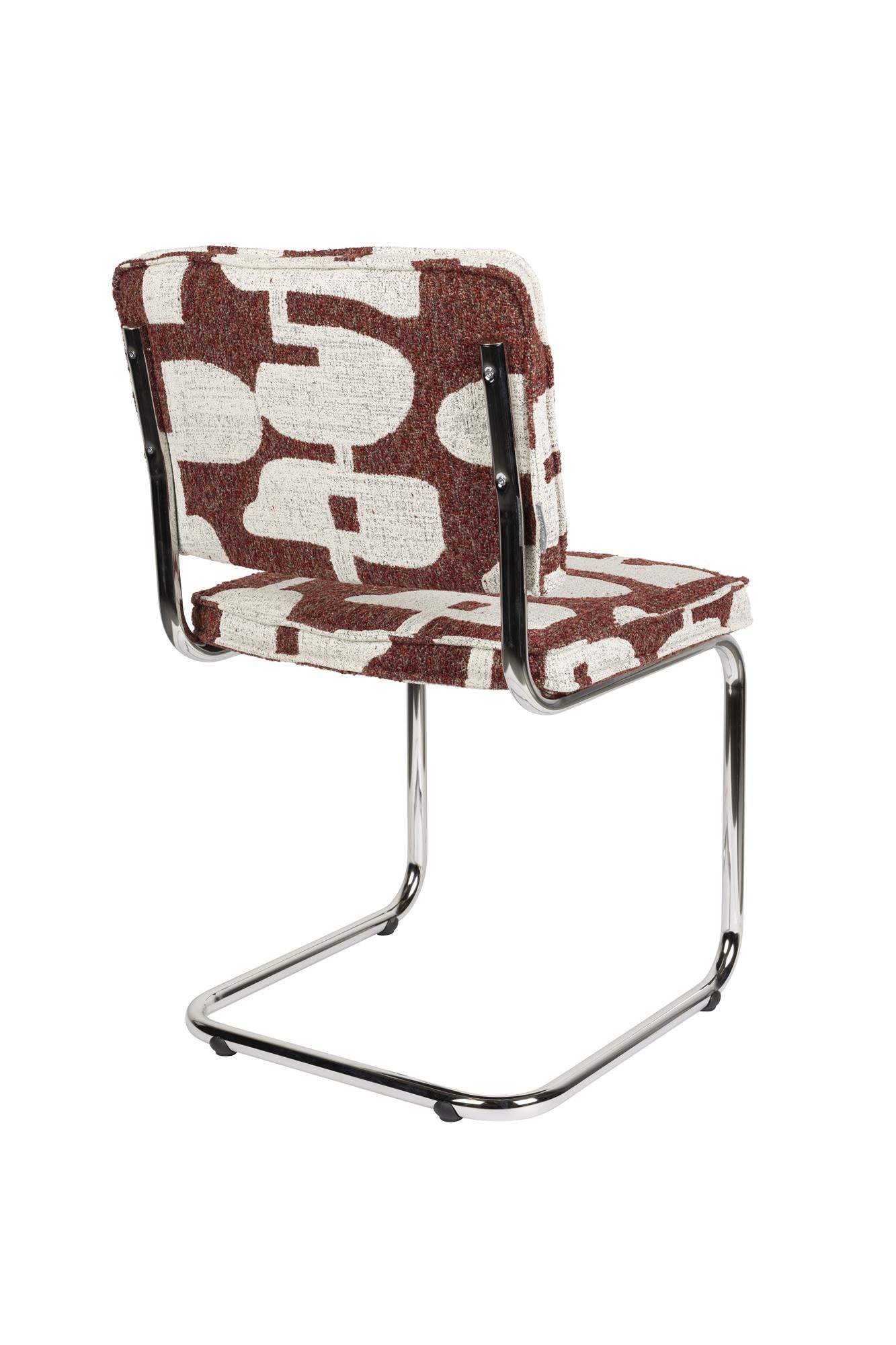 Stuhl RIDGE DECO SYMBOLS bordeaux mit Weiß