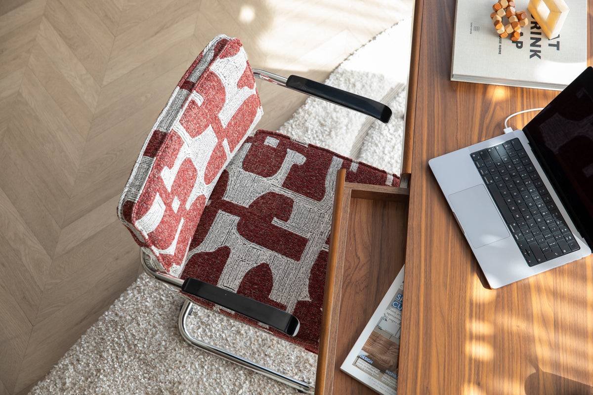 Sessel mit Armlehnen RIDGE DECO SYMBOLS rot