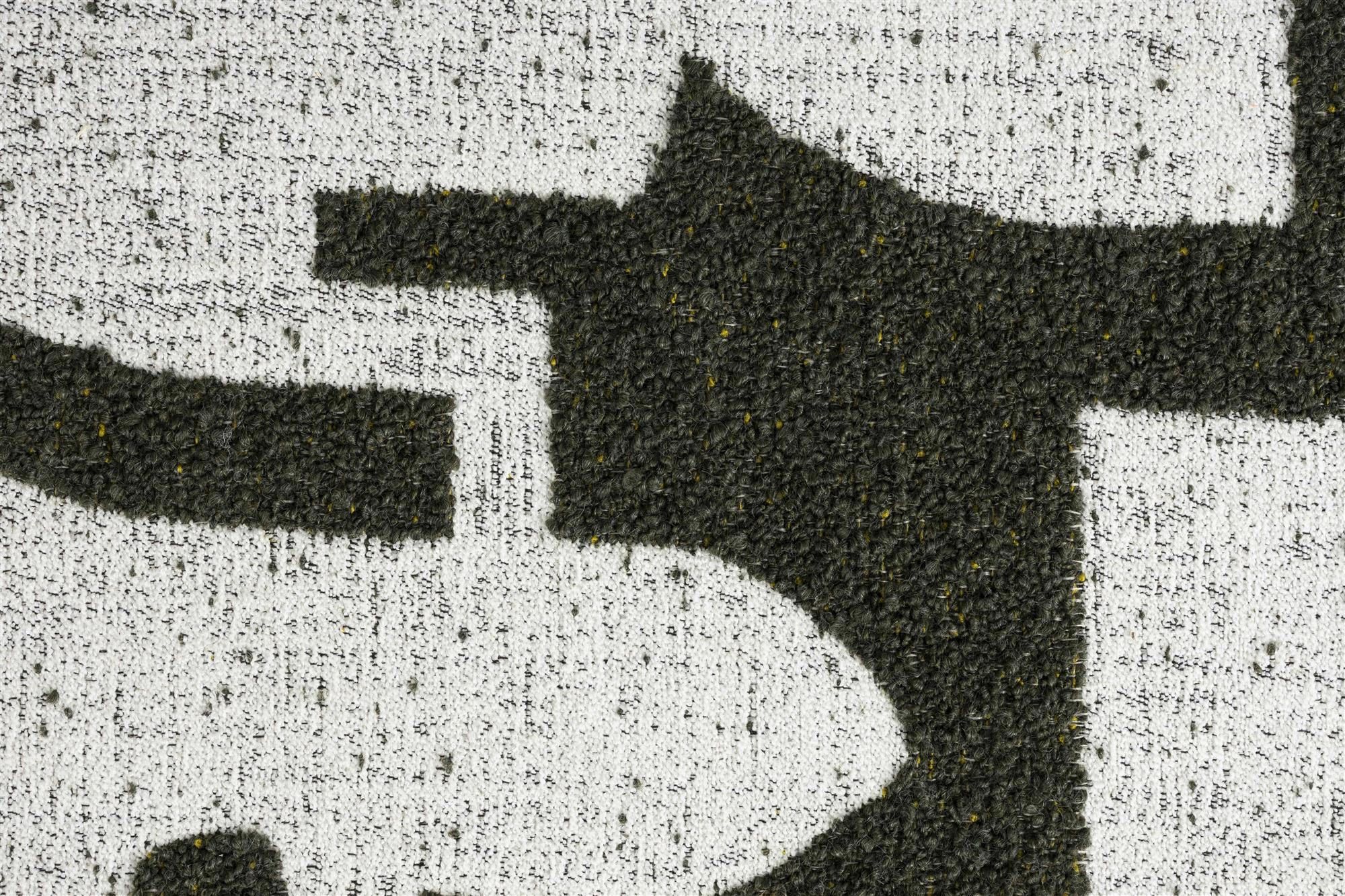 RIDGE DECO SYMBOLS Chair Green with White