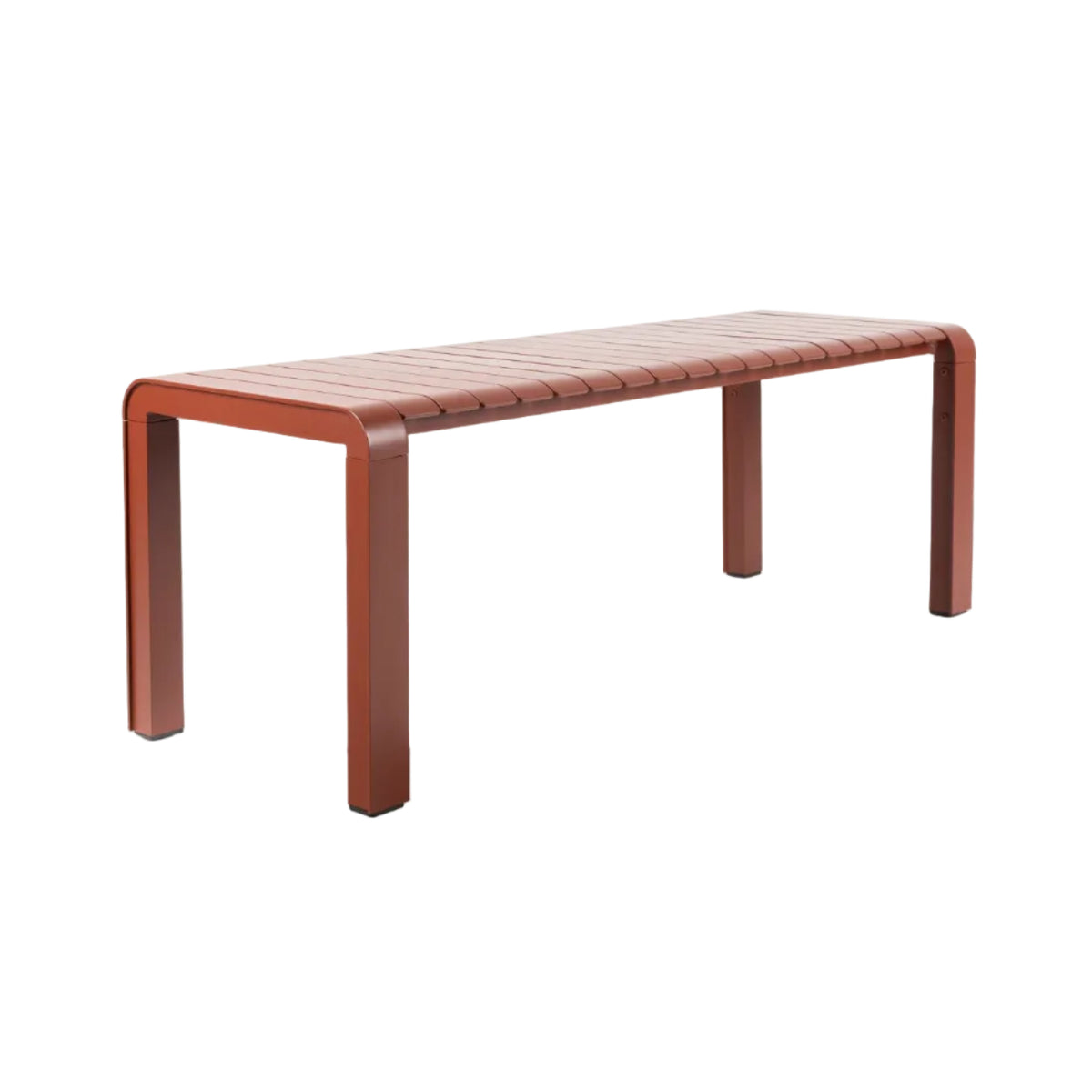 Ławka ogrodowa VONDEL czerwony – 130 x 45 cm