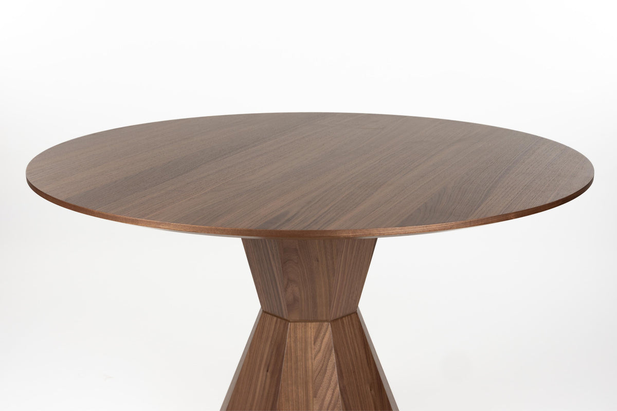 Runder Tisch LOTUS Nussbaumfurnier