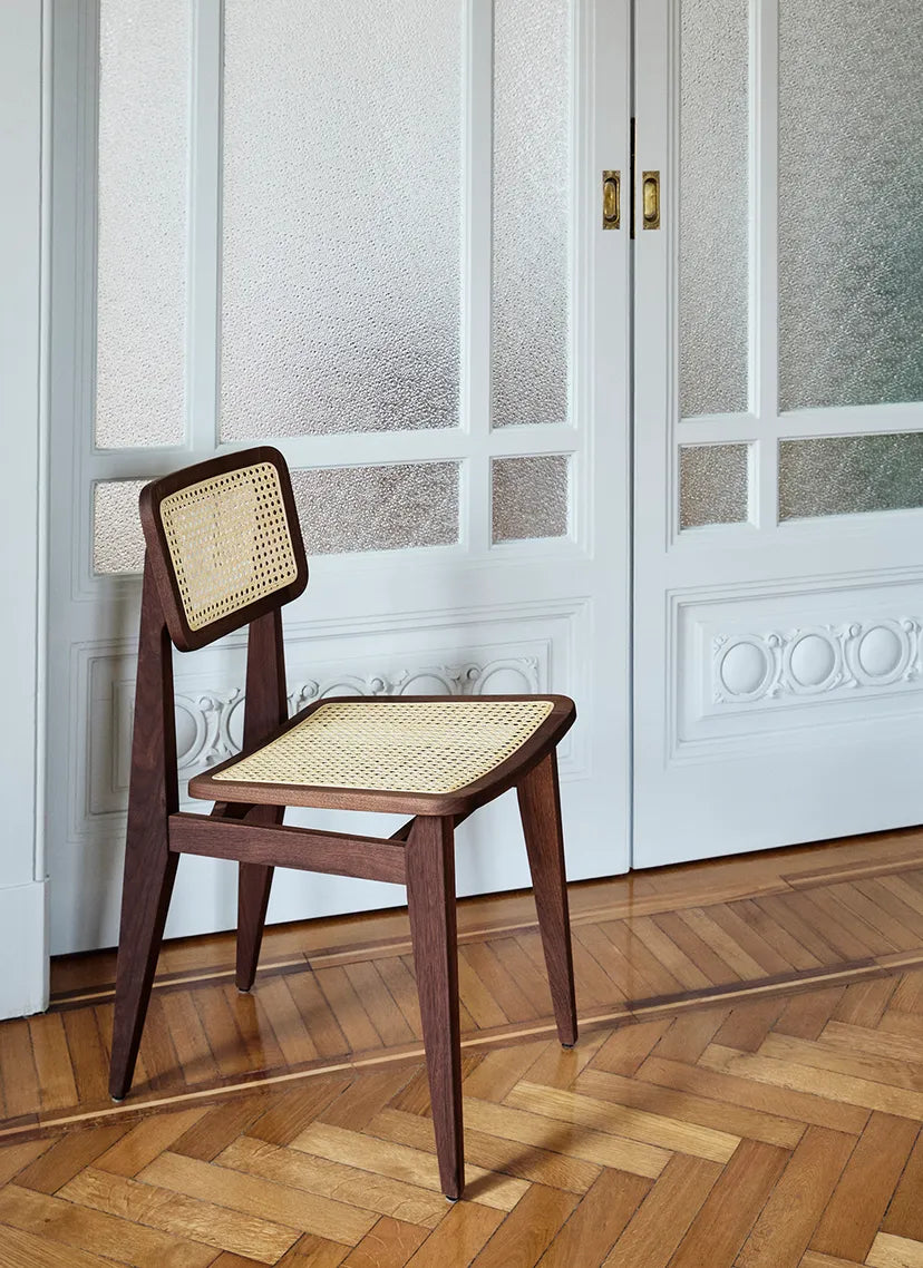 C-CHAIR walnut wood chair with weaving