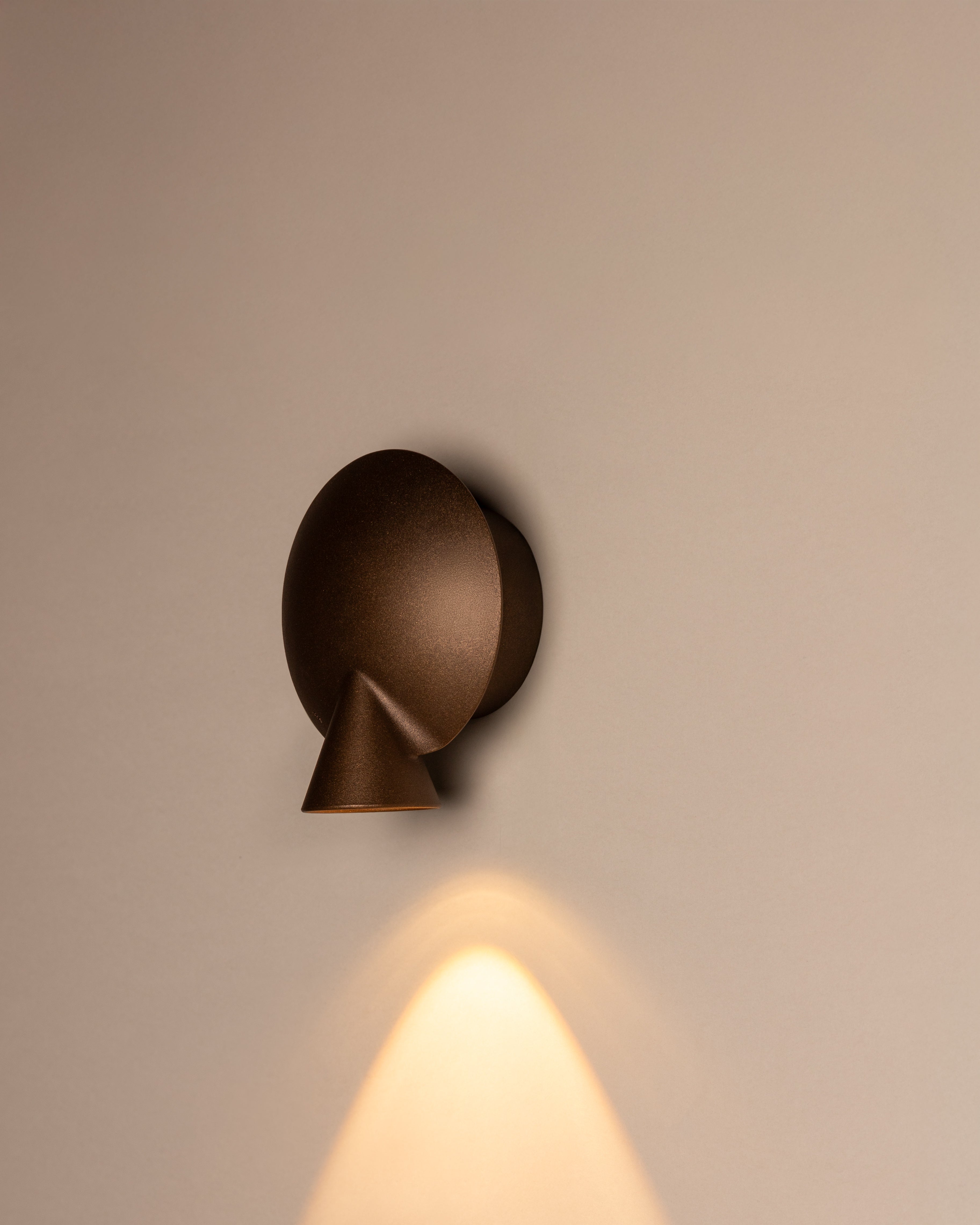 Lampa ścienna TORTUGA brązowy