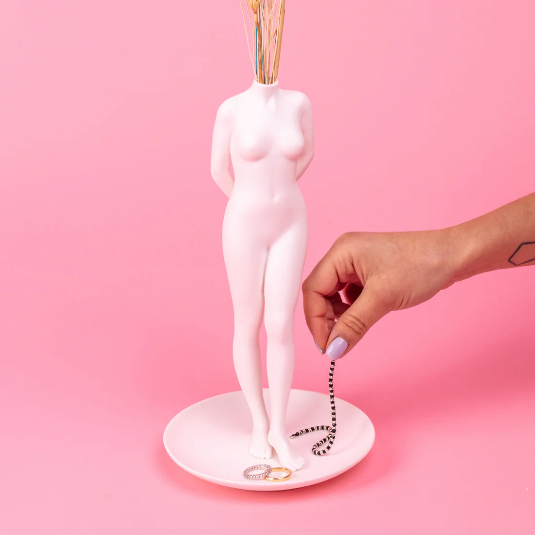 Vase LA TIMIDA weiße Porzellan