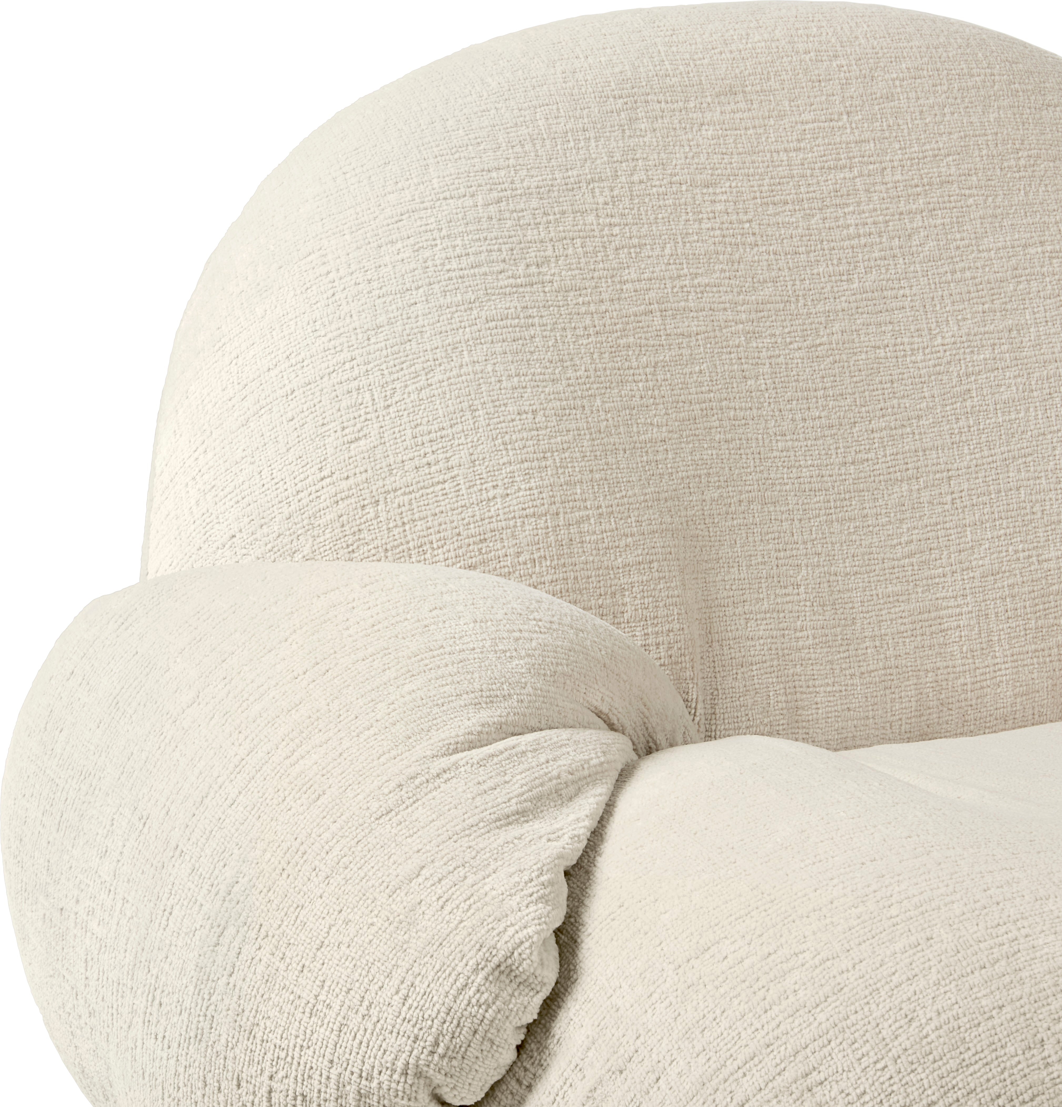Sofa für 3 Personen PACHA mit gepolstertem Bezug und goldenem Gestell