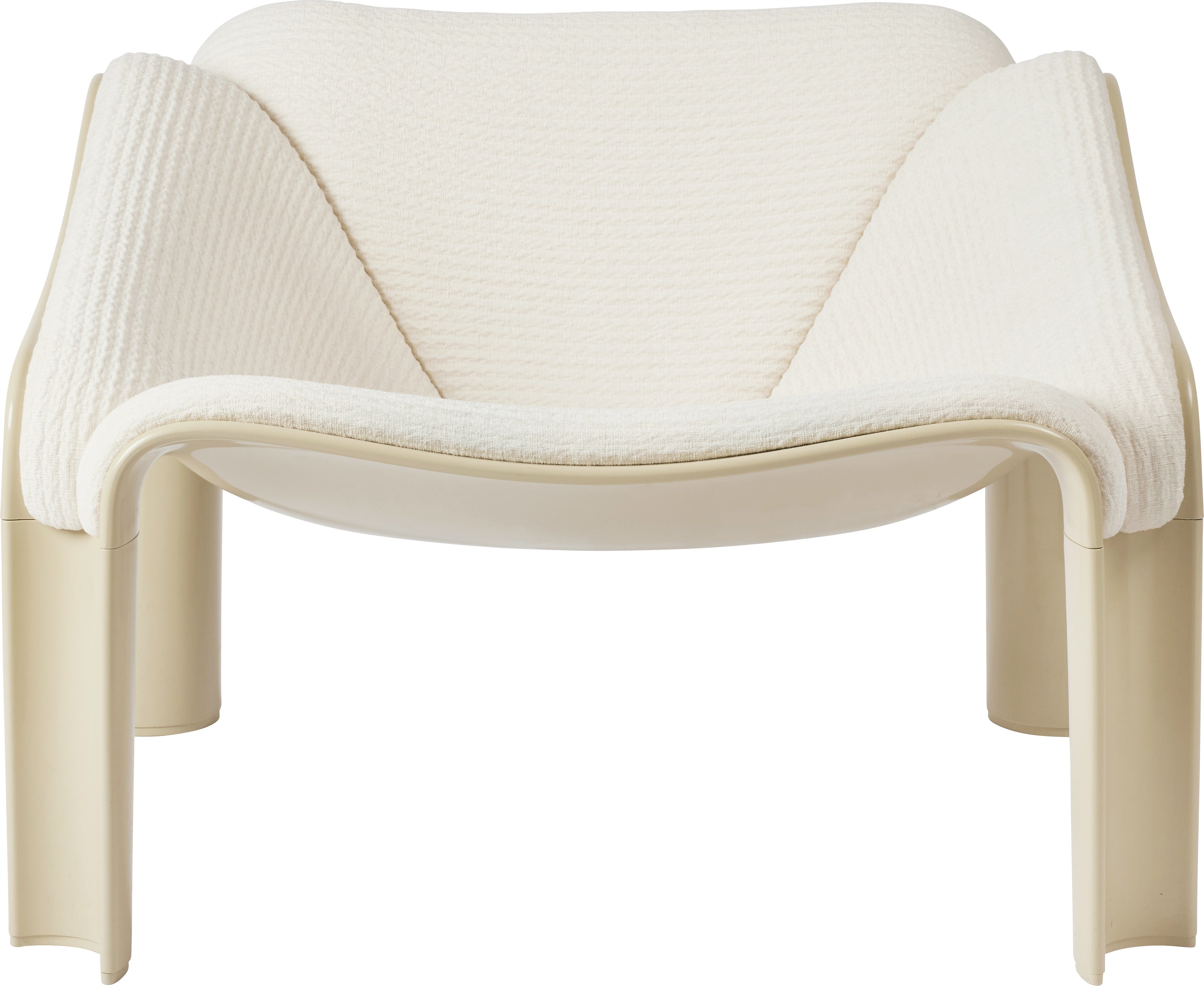 F300 Armchair white with cream base