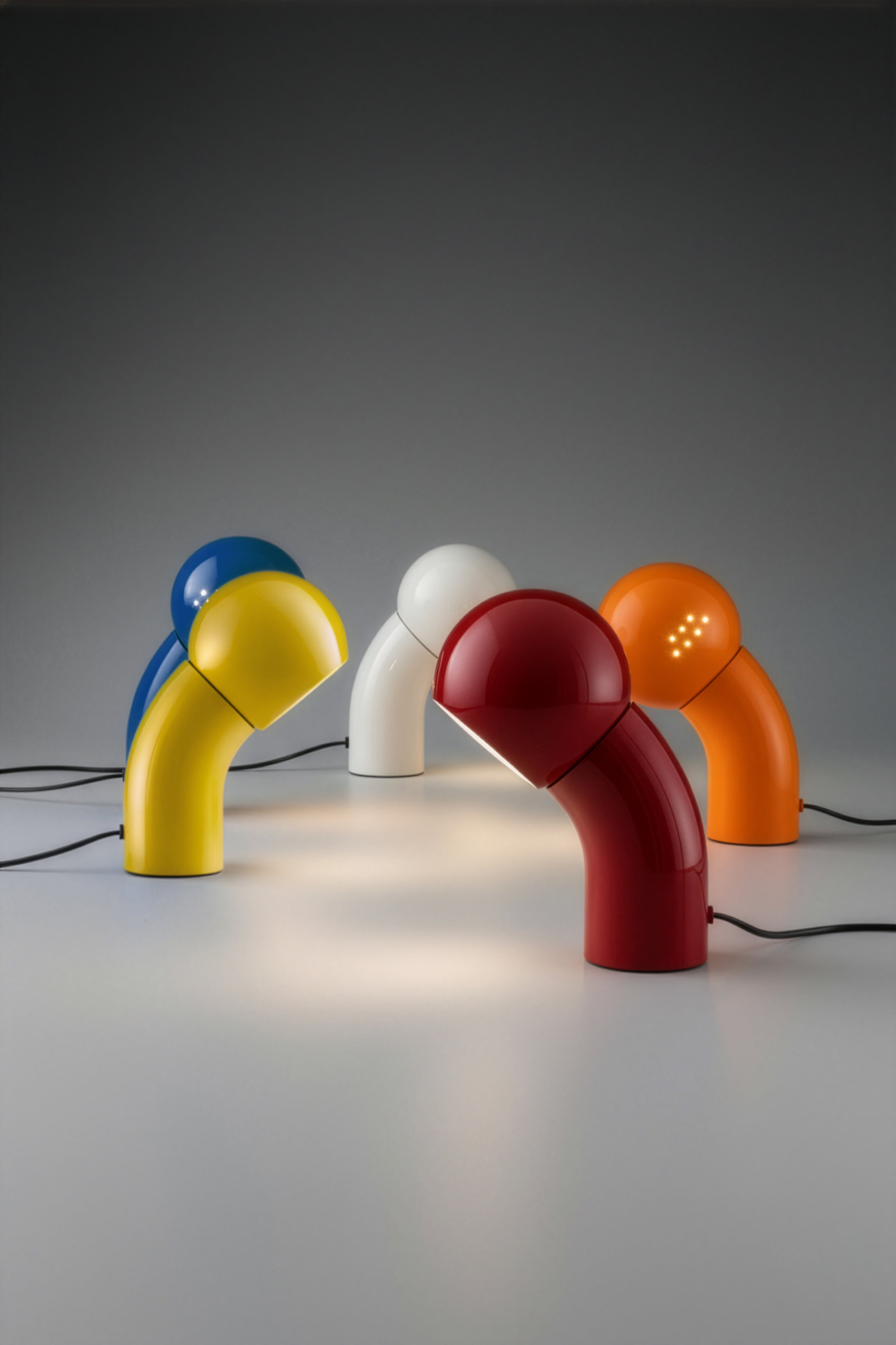 Lampa stołowa PALLINO połyskujący czerwony