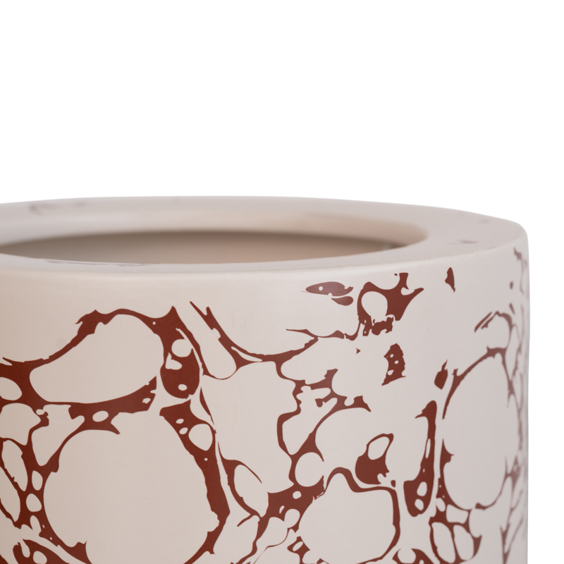Fluido table lamp cream-brown ceramics