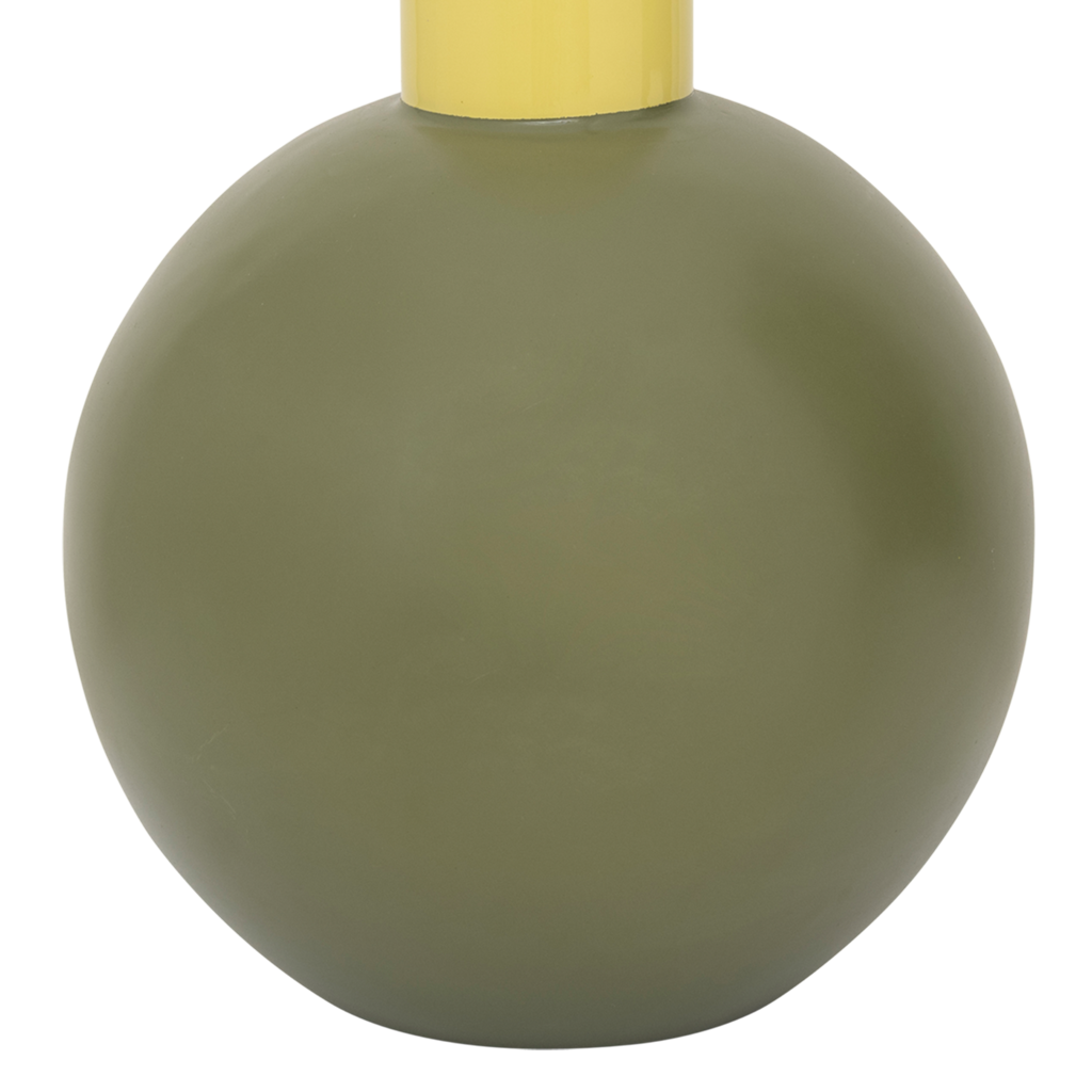 FARVE vase green with yellow