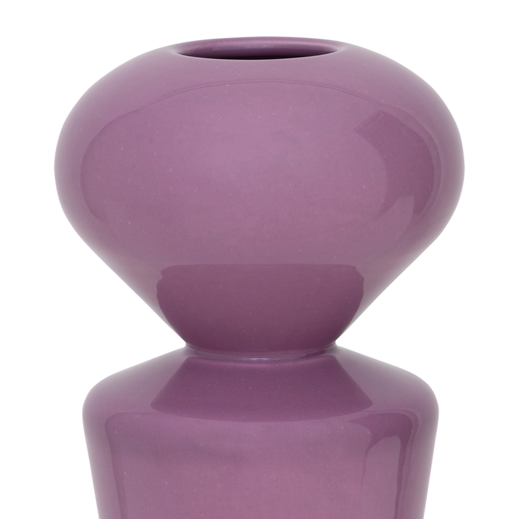 FREJA vase purple ceramic