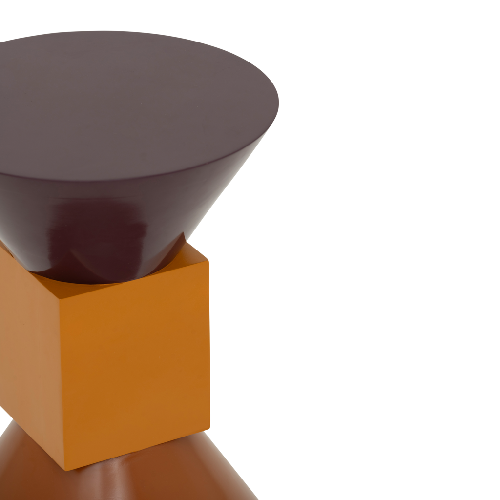 Slim Side Table Orange with Purple