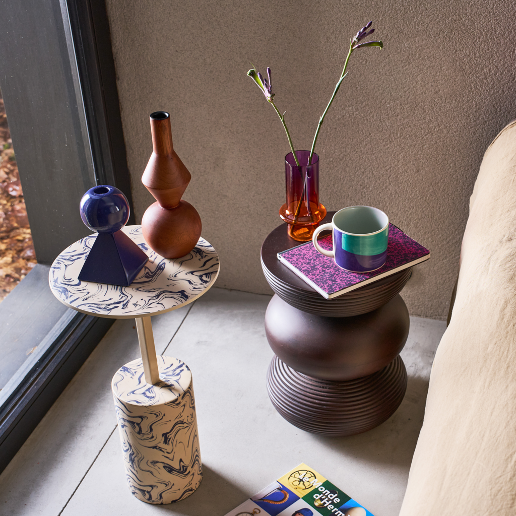 Beistelltisch SVEN dunkelbraunes Mangoholz