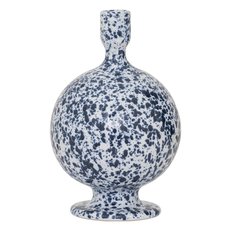 Kerzenhalter ROSIE blaue Keramik