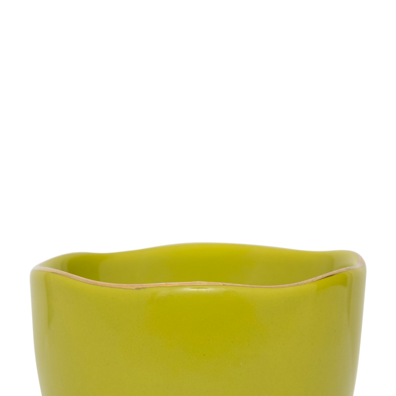 Eierbecher-Set GOOD MORNING grün mit Gold