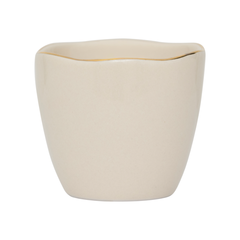 Eierbecher GOOD MORNING creme mit Gold
