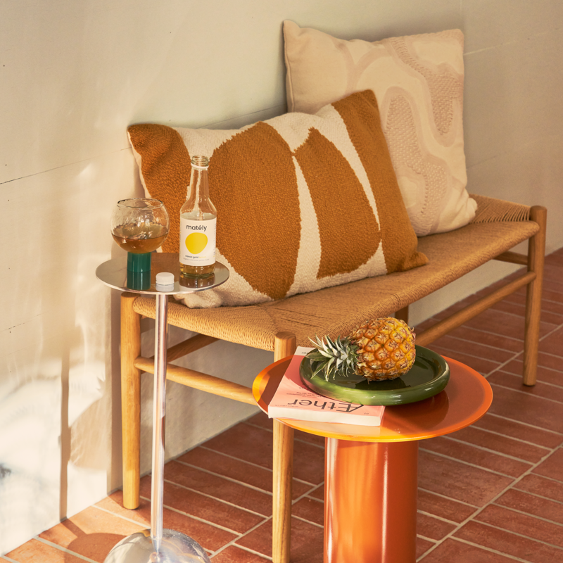 Kissen KEDI creme mit gesticktem Muster