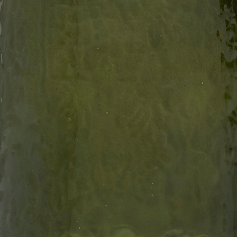 HAMMERED Green Glass Jug