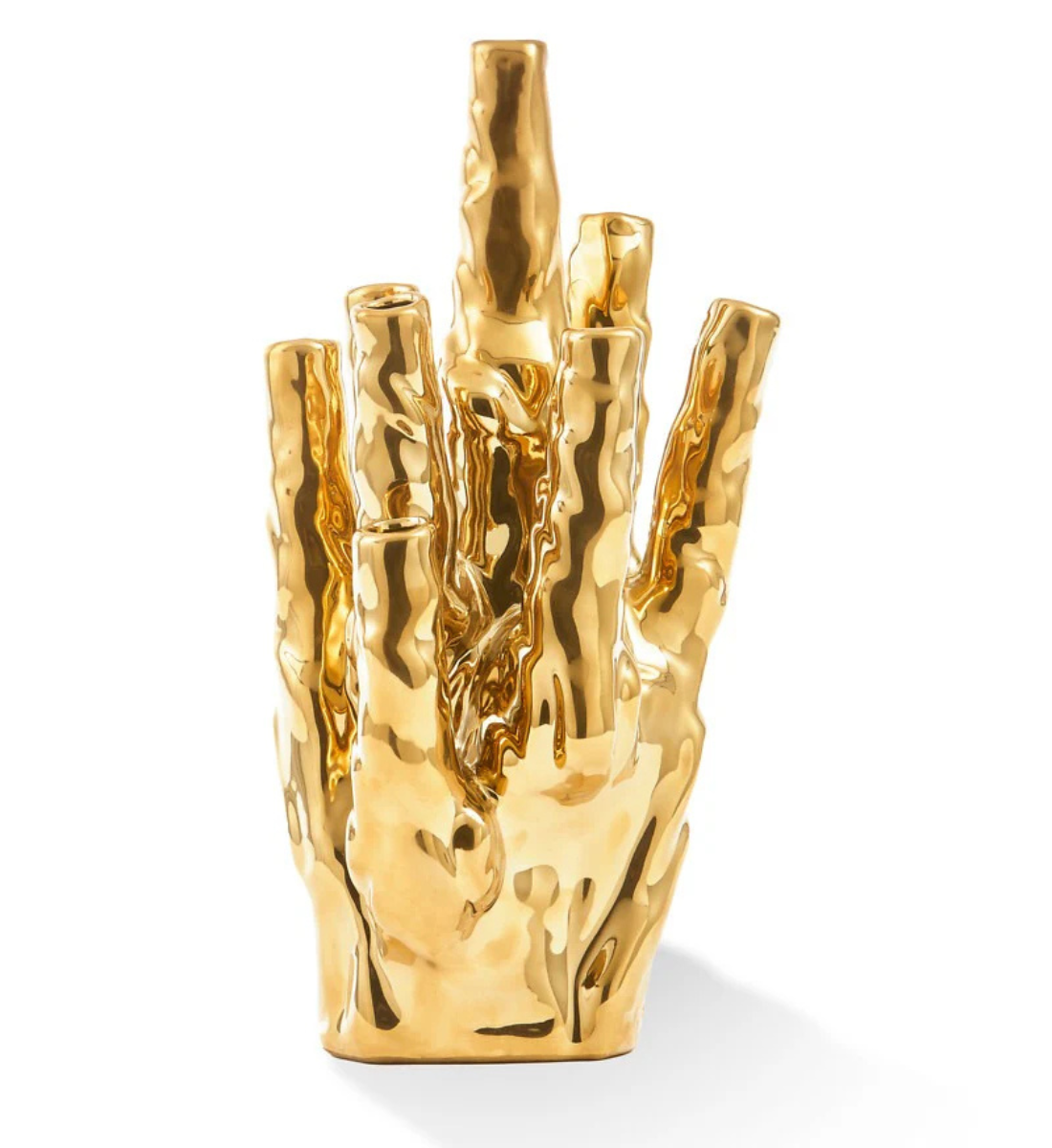 CORAL Vase 10-TULIPS gold