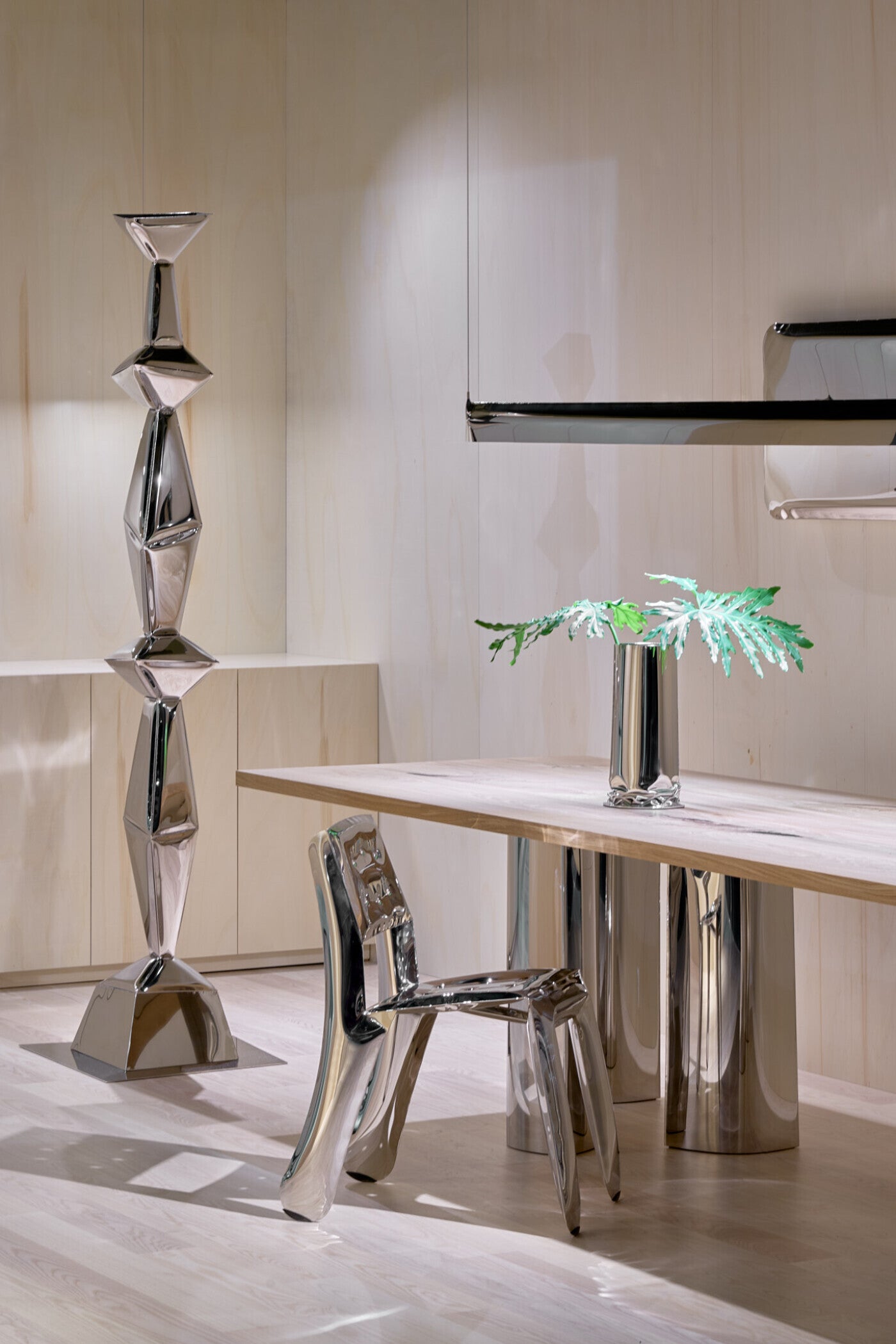 BLADE inox pendant lamp