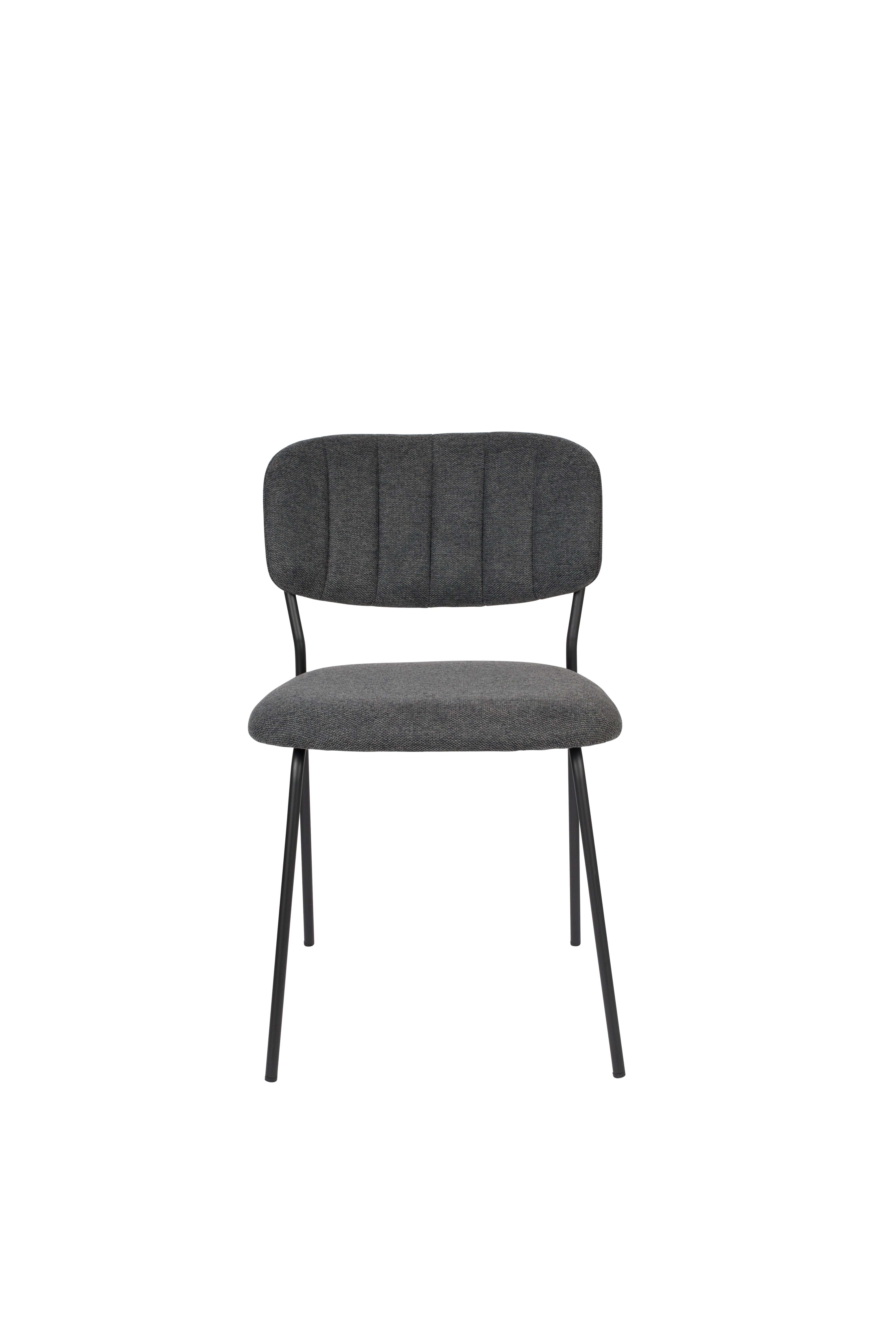 Jolien Dark gray chair with a black base