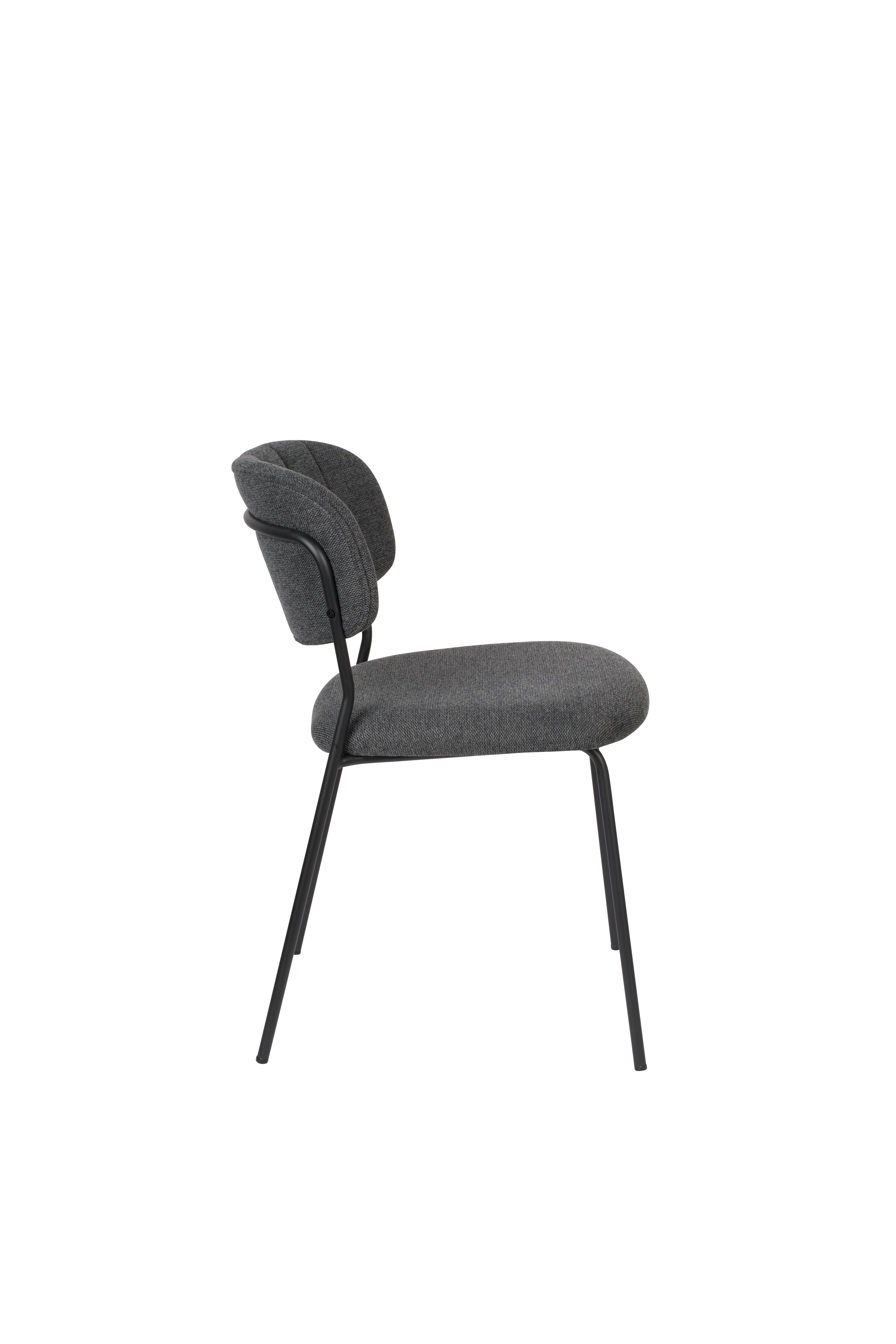 Jolien Dark gray chair with a black base