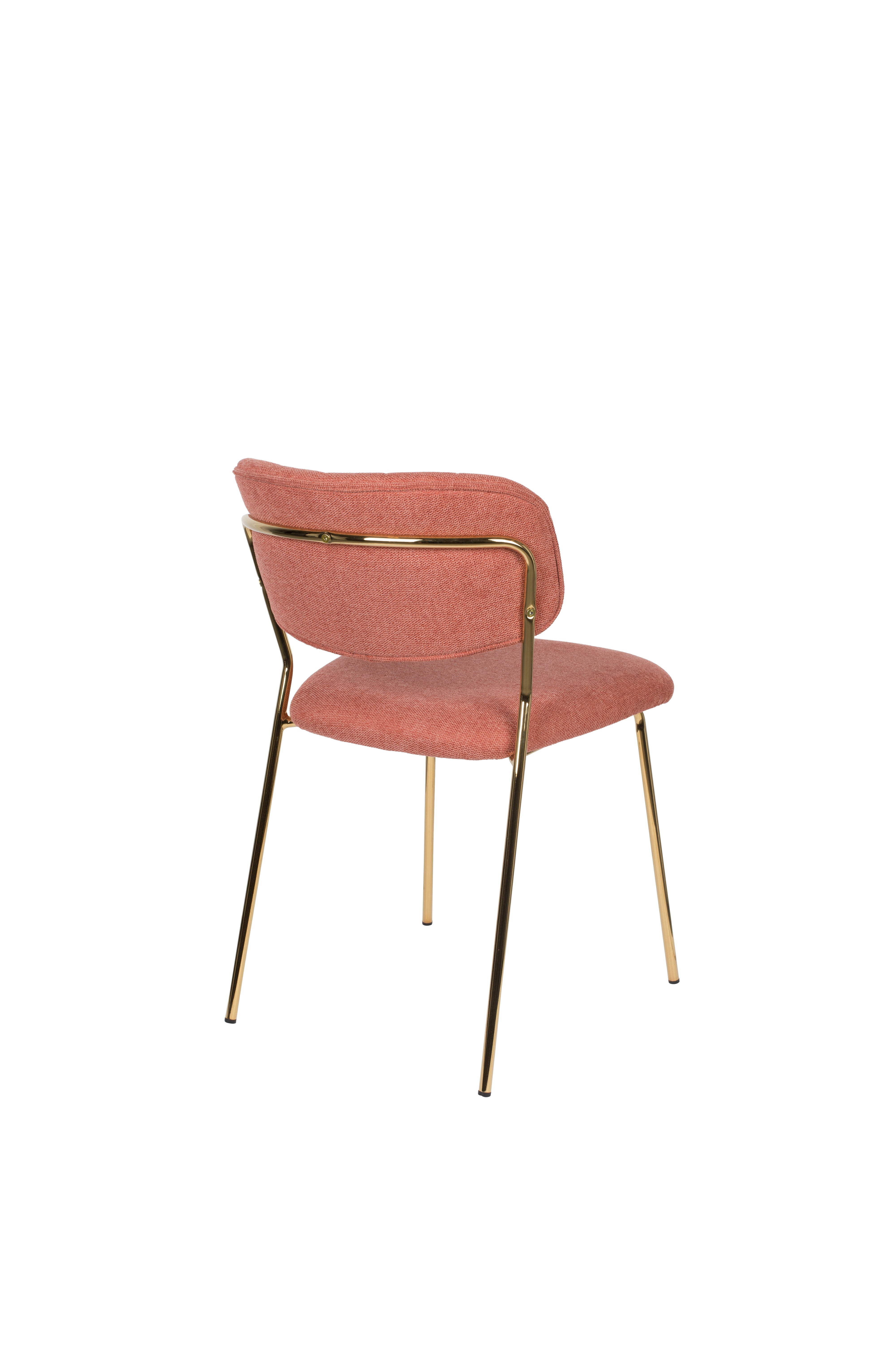 Jolien Pink chair with a golden base