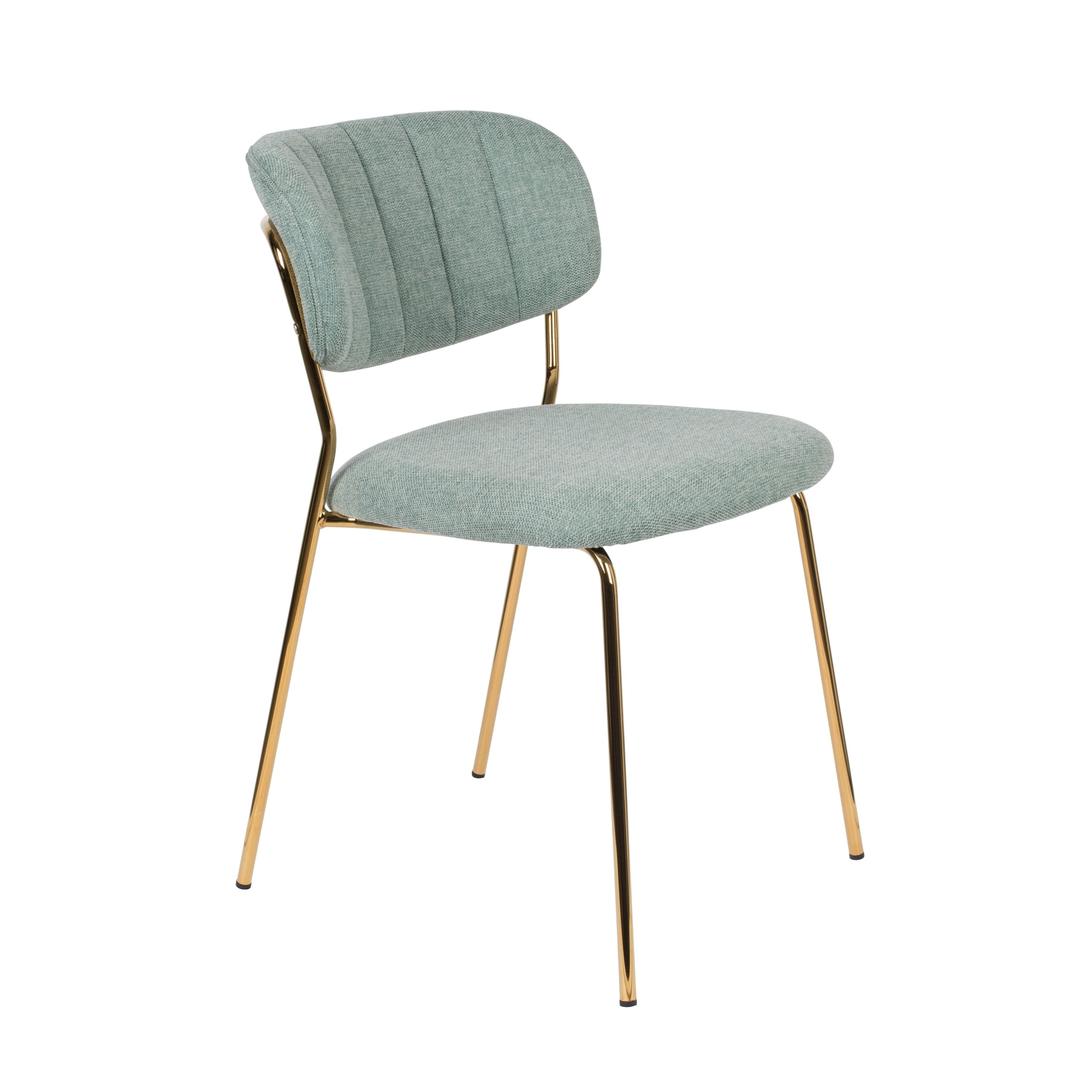 Jolien light -green chair with a golden base