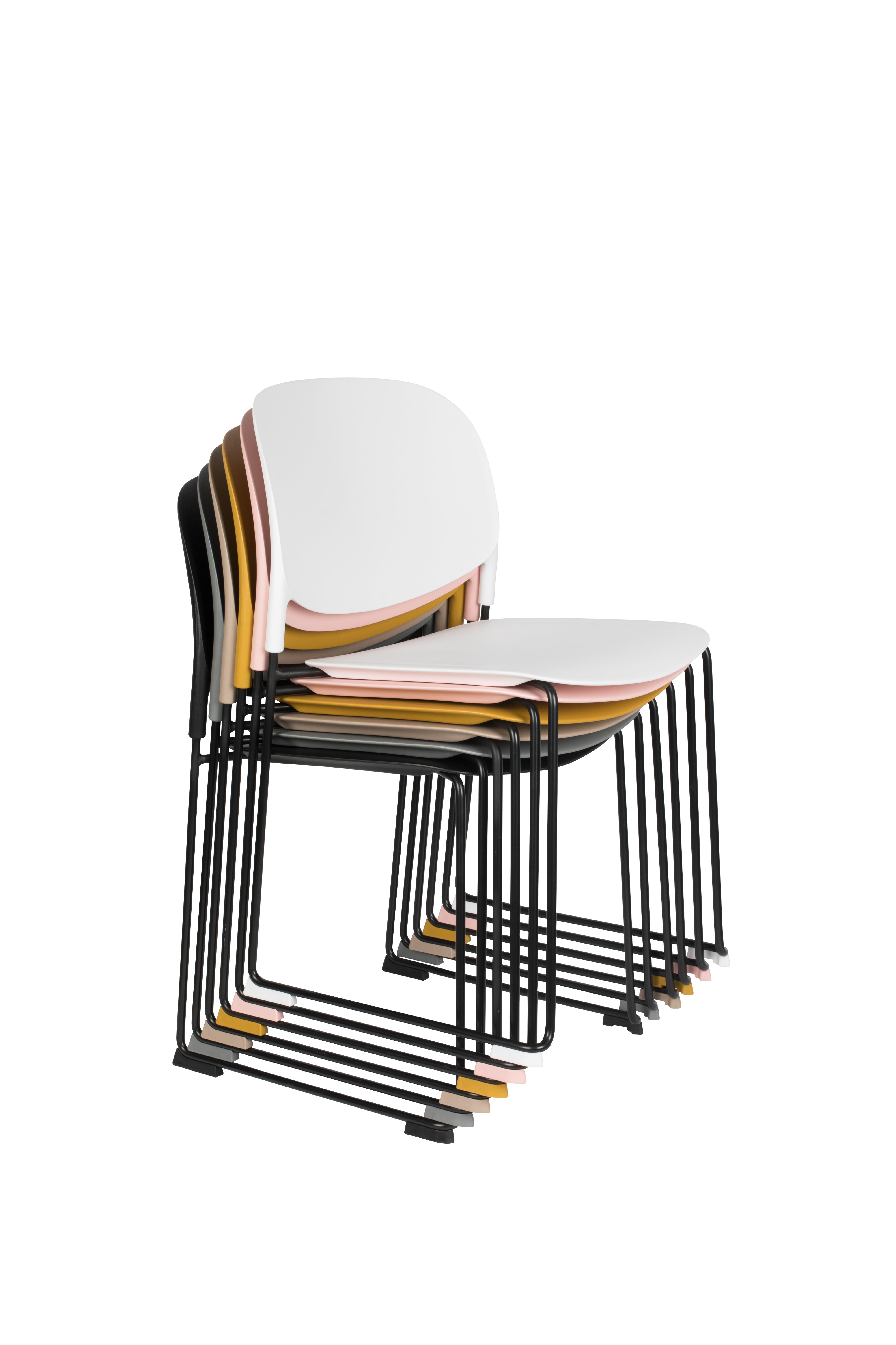 Gray Stacks Chair with a black base