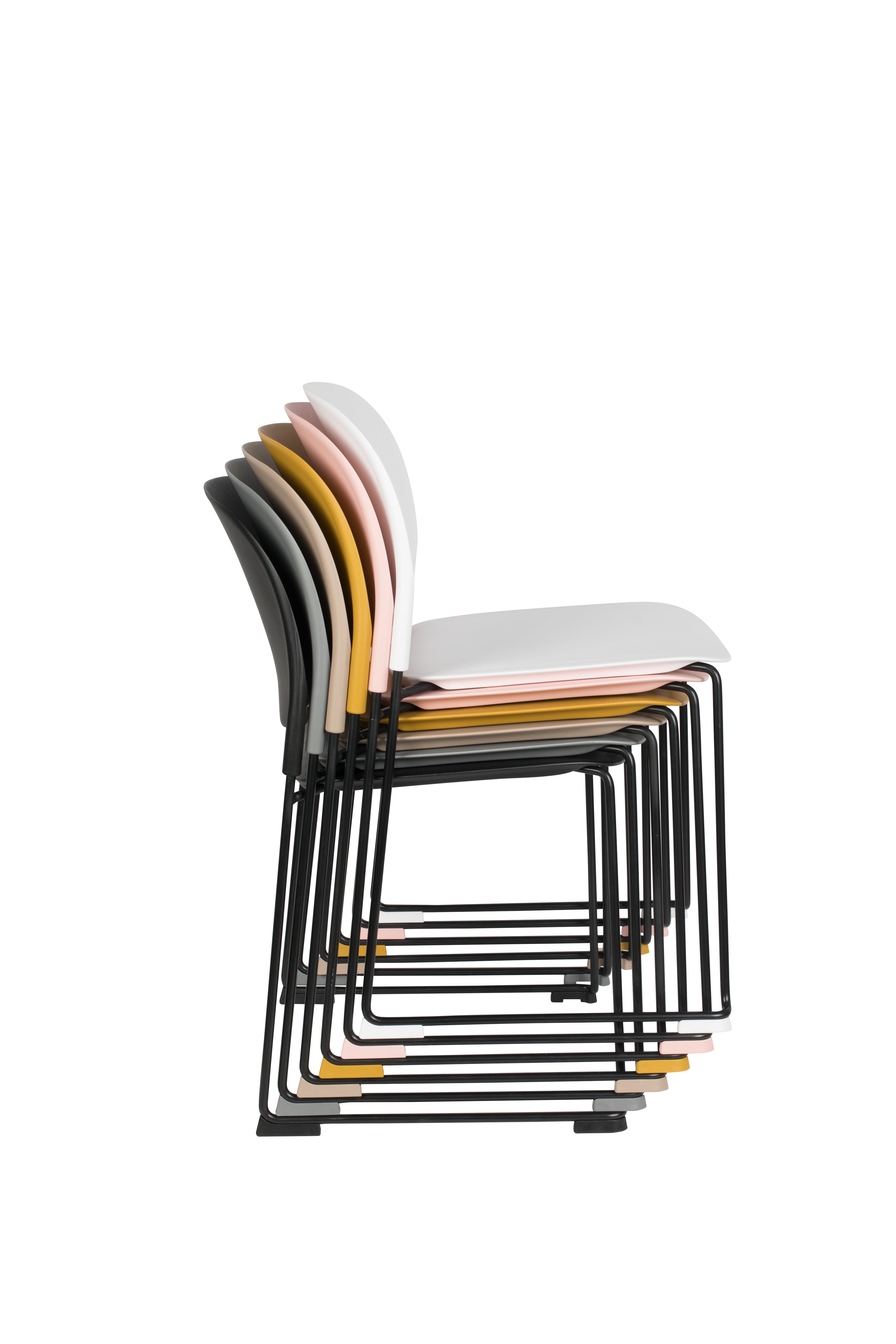 Gray Stacks Chair with a black base