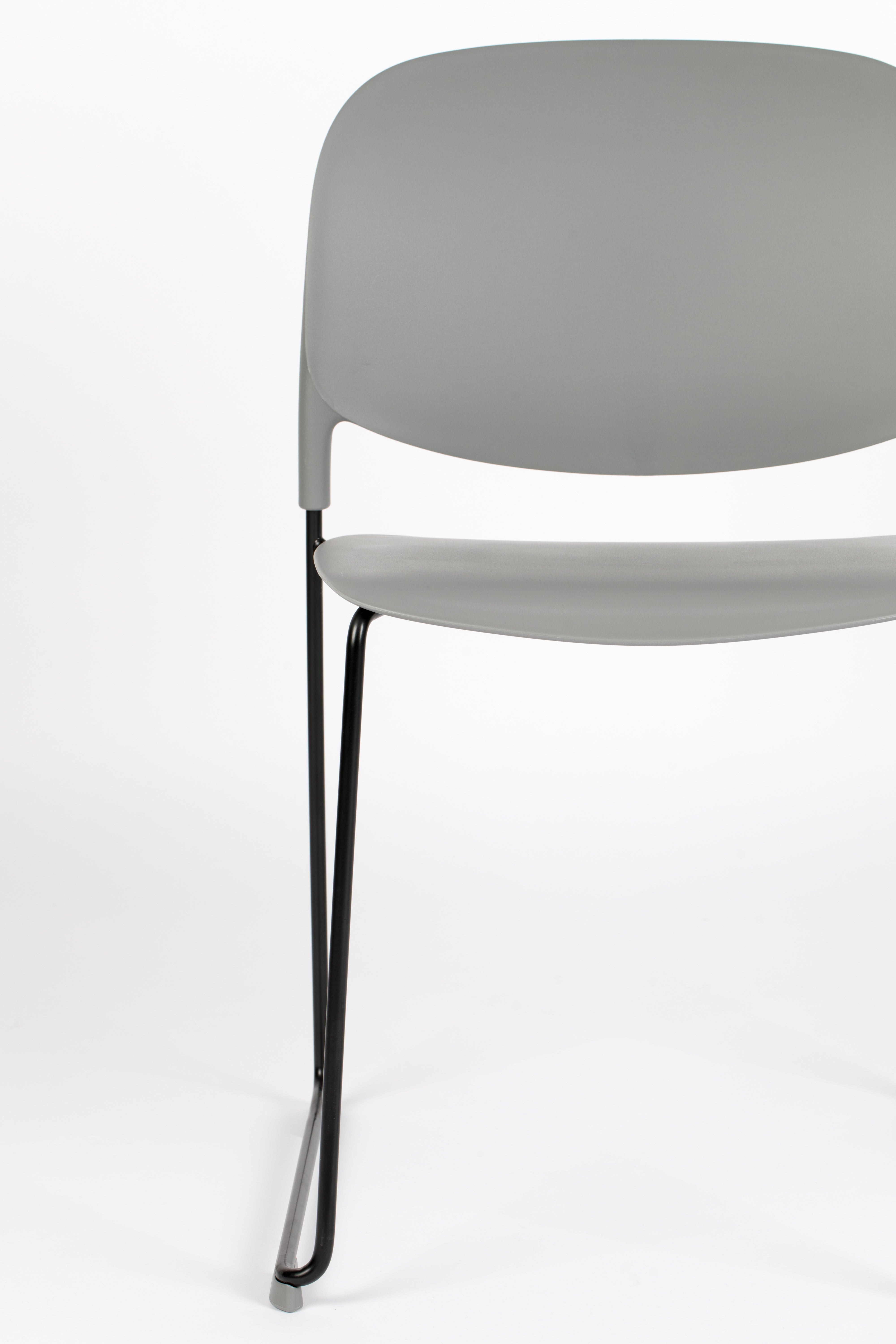 Gray Stacks Chair with a black base