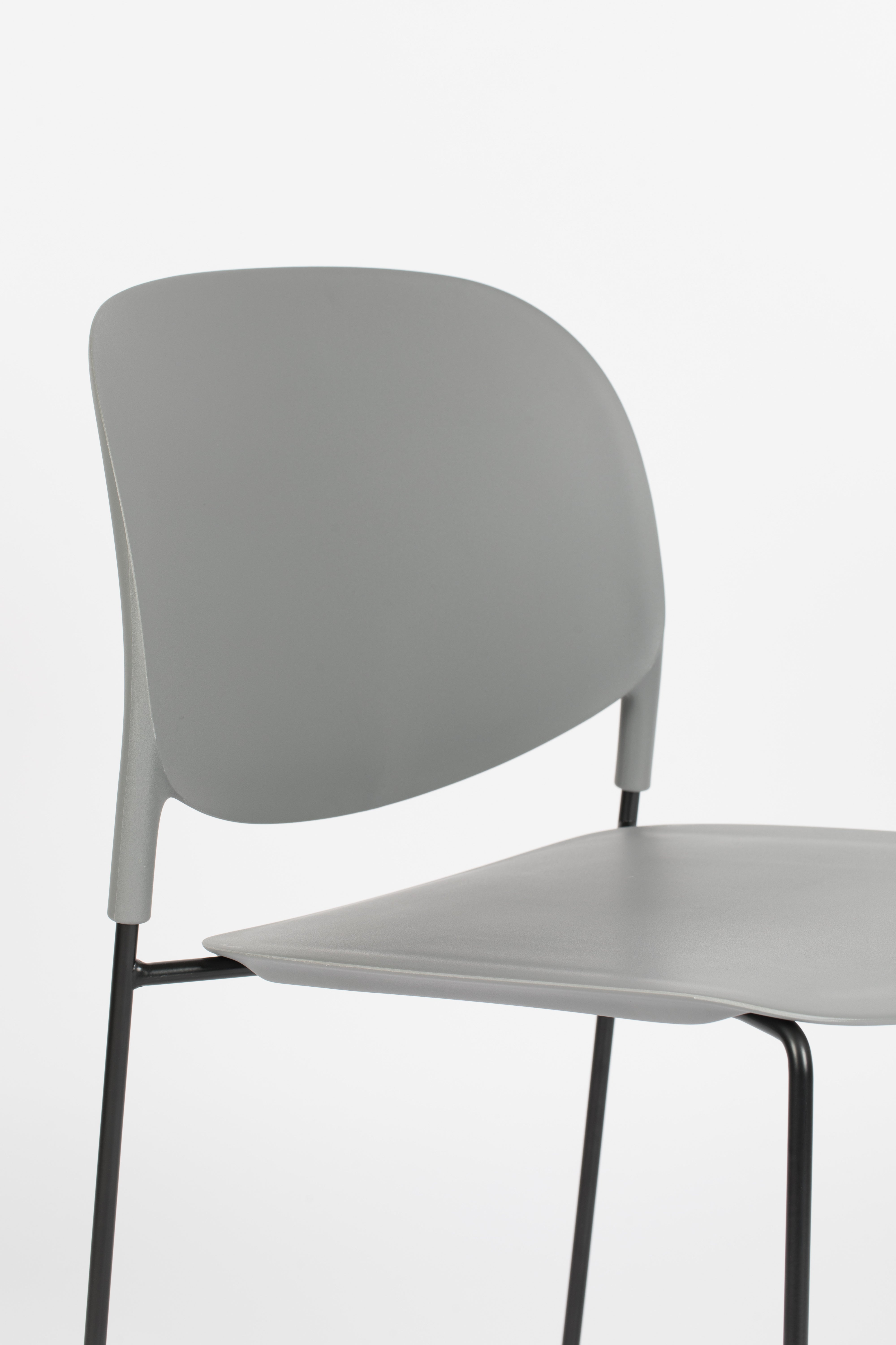 Gray Stacks Chair with a black base