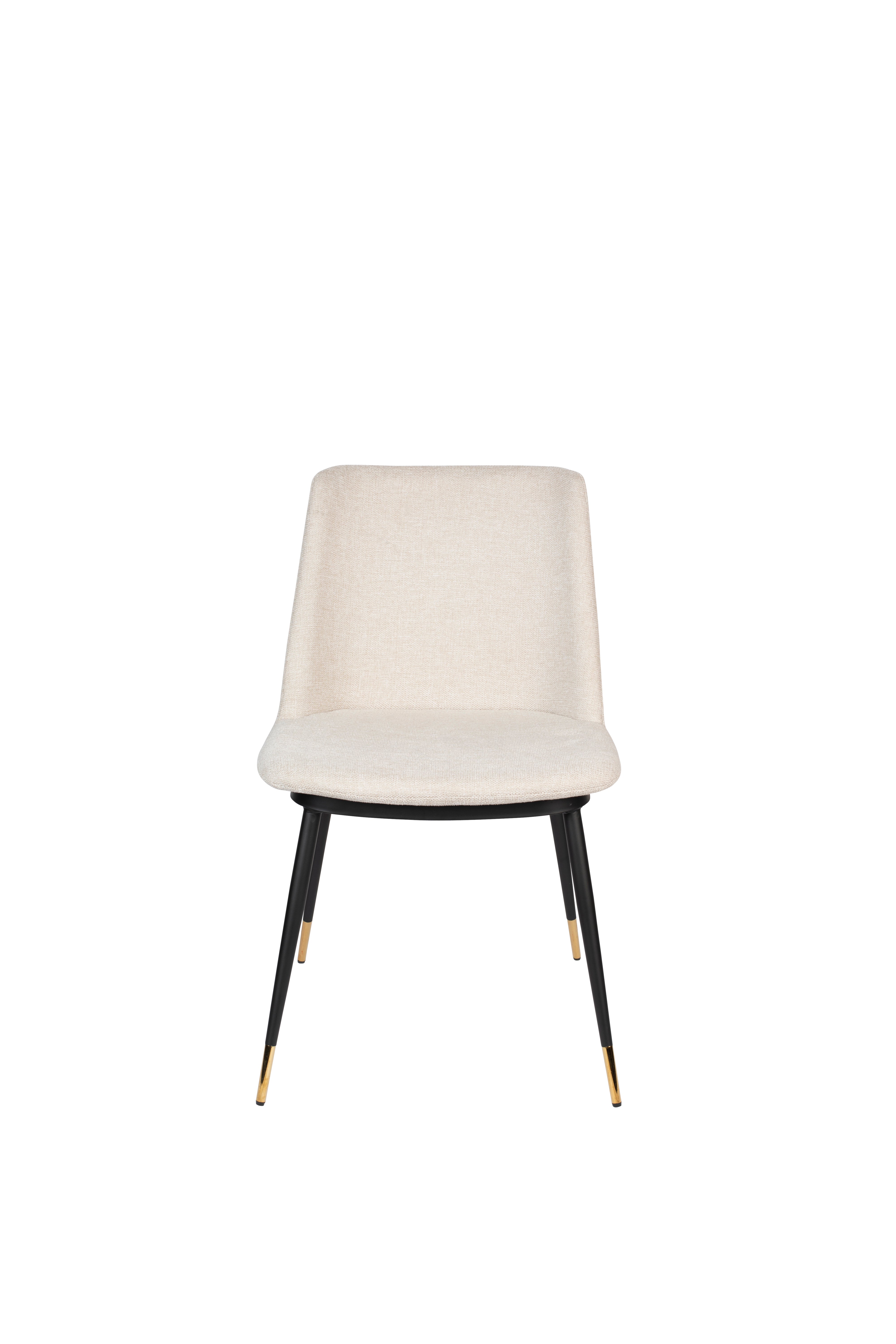 Beige lionel chair with a black base