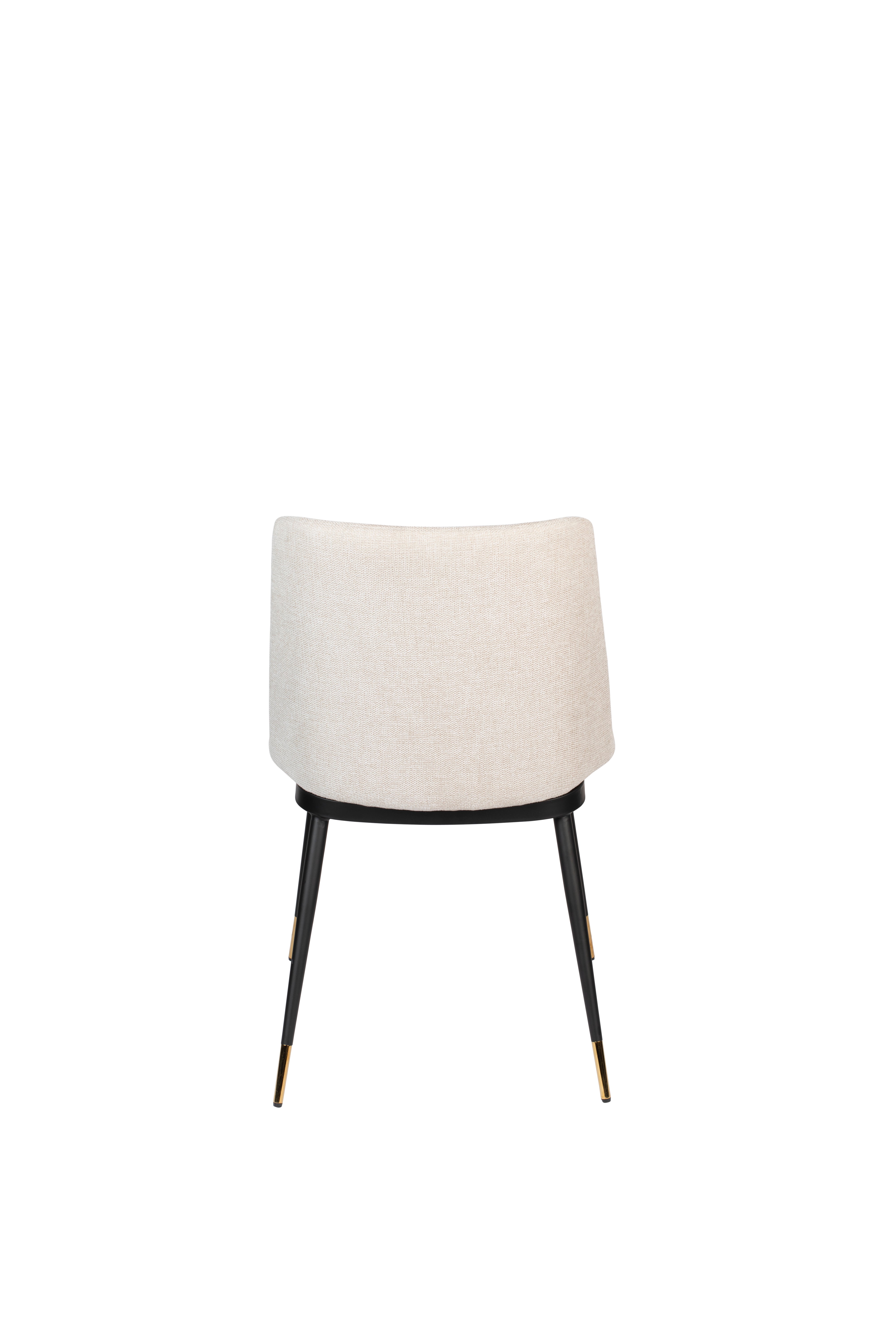 Beige lionel chair with a black base