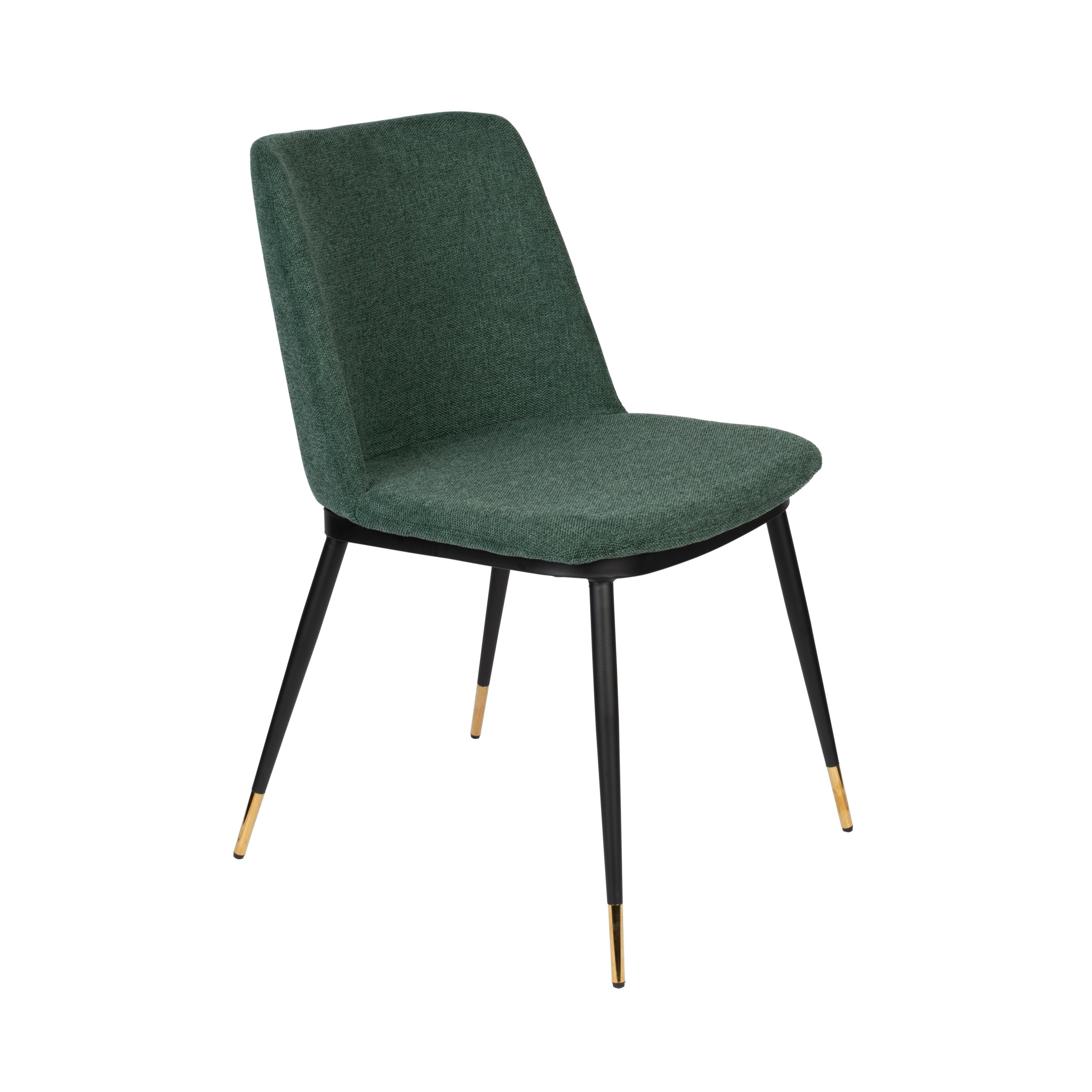 Dark green lionel chair with a black base