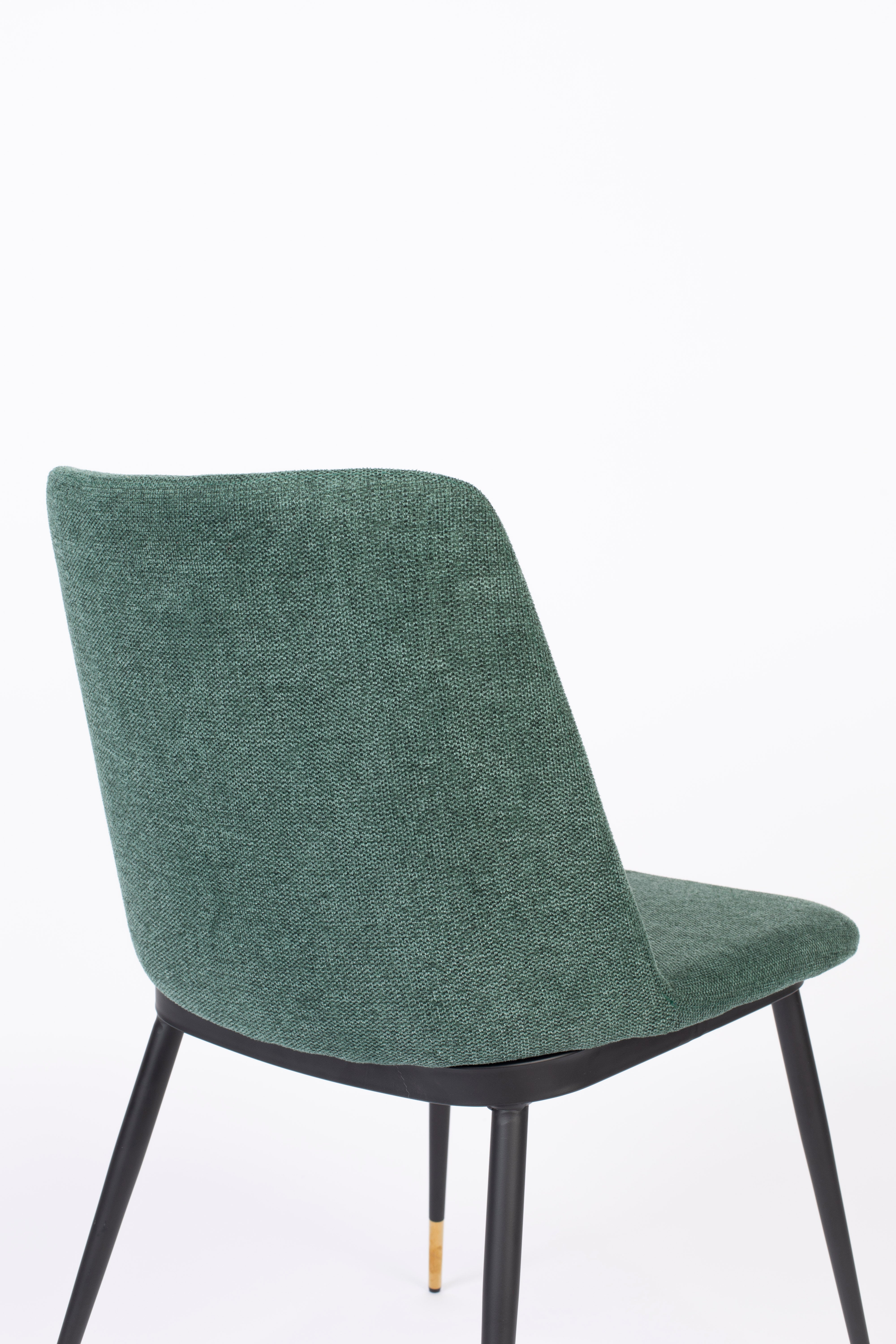 Dark green lionel chair with a black base