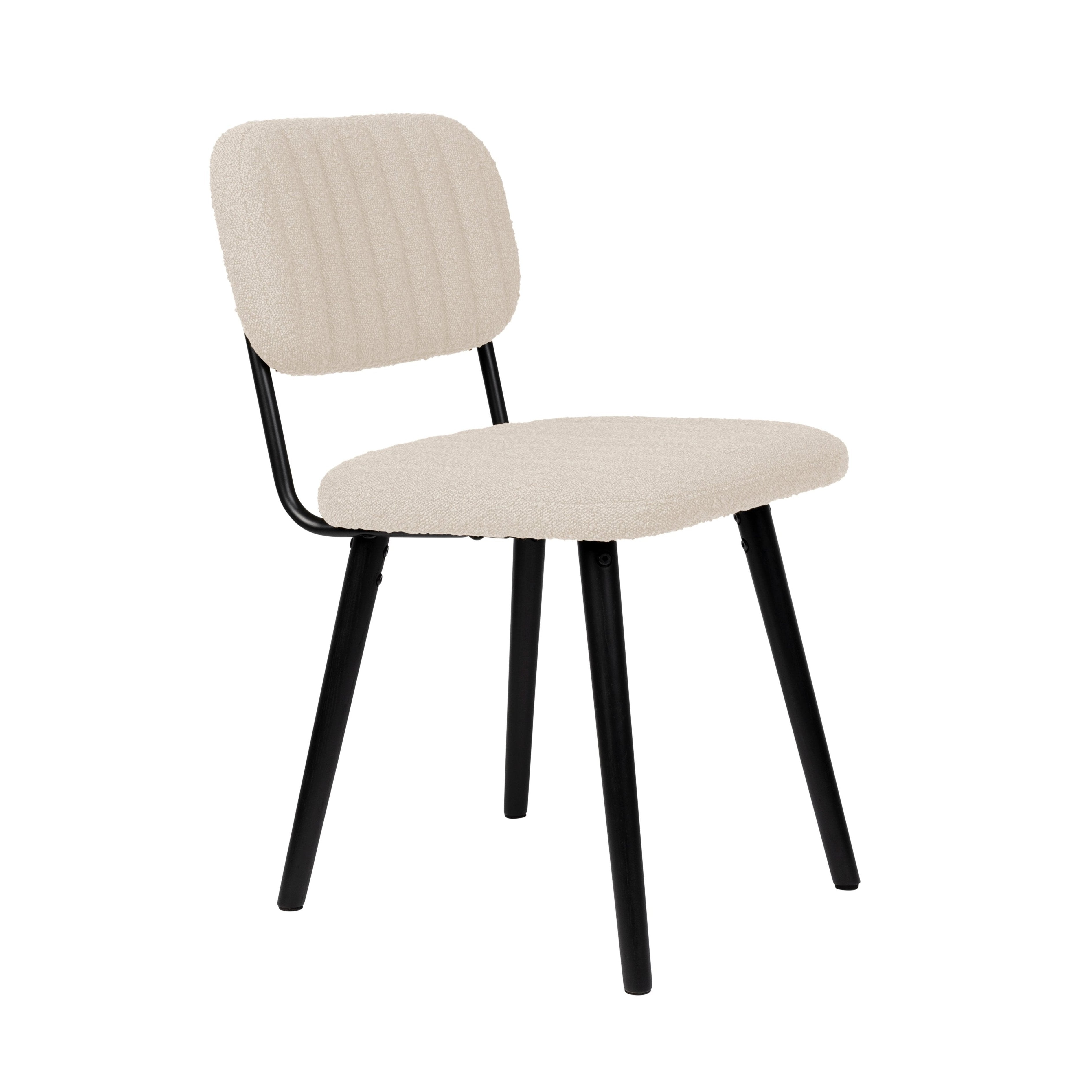 Jake boucle chair broken white