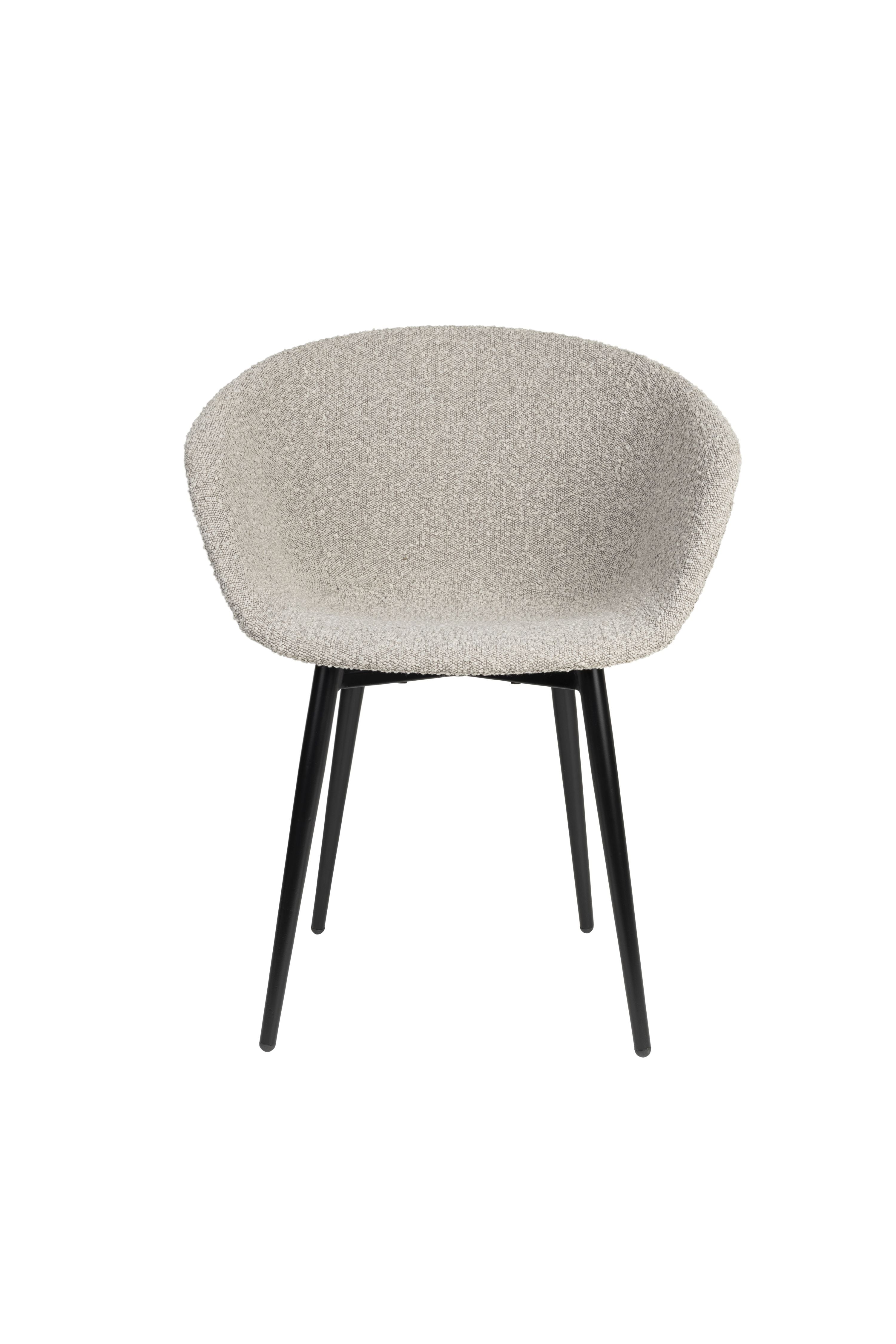 Charly Chair Grey mit einer schwarzen Basis